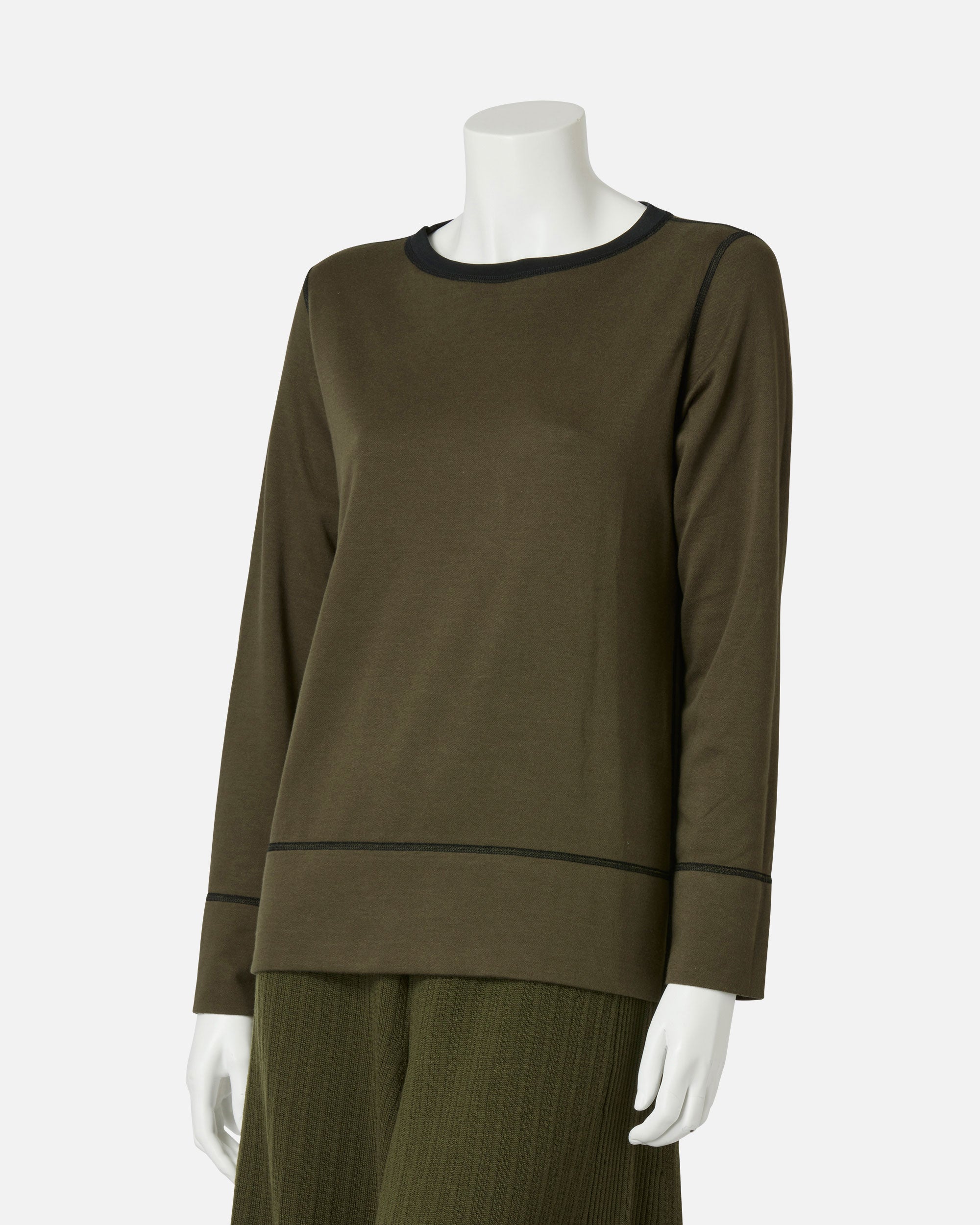 Reversible Silk Cotton Jersey Pullover