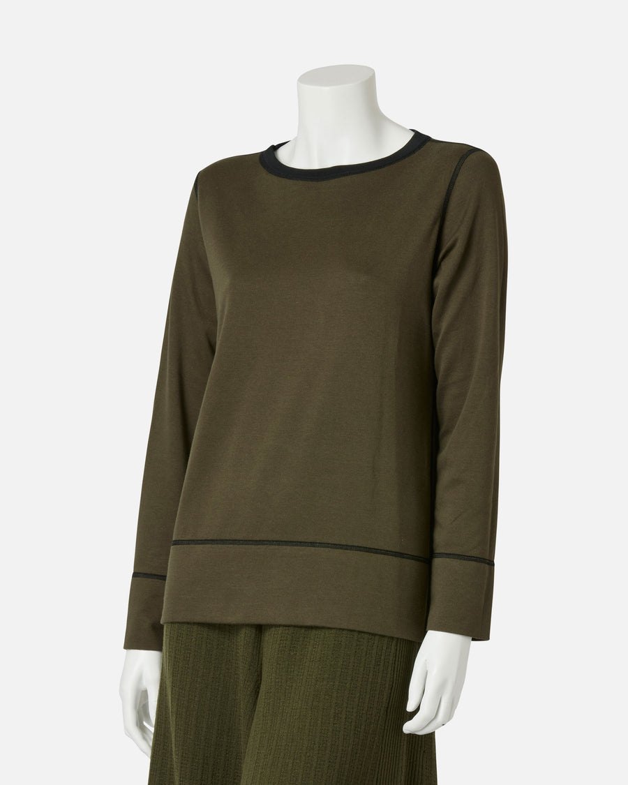Reversible Silk Cotton Jersey Pullover