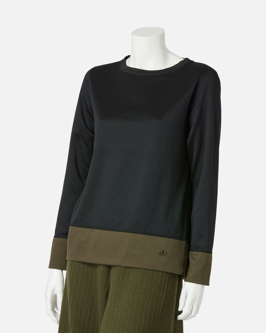 Reversible Silk Cotton Jersey Pullover