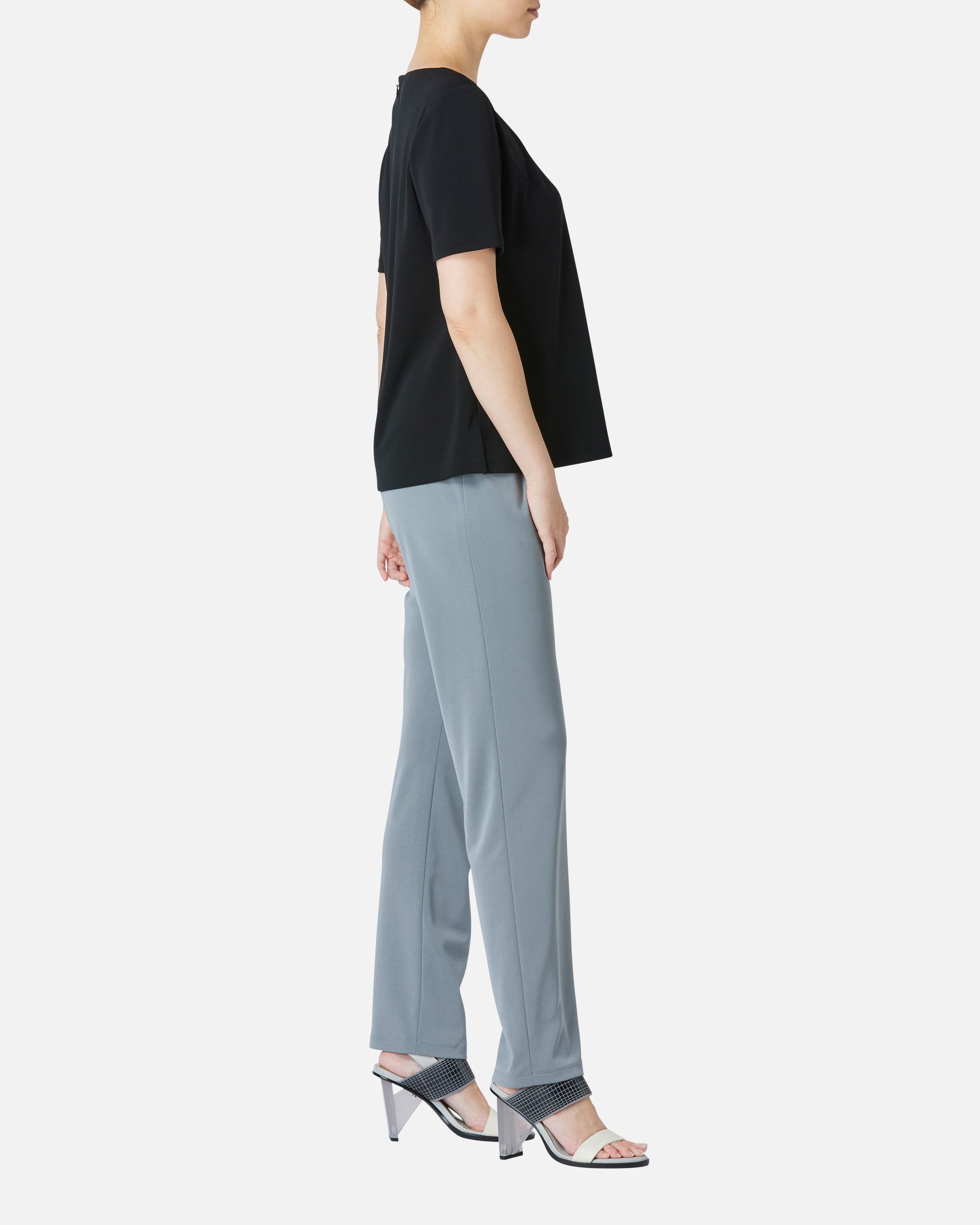 Multi-Platique short sleeve blouse