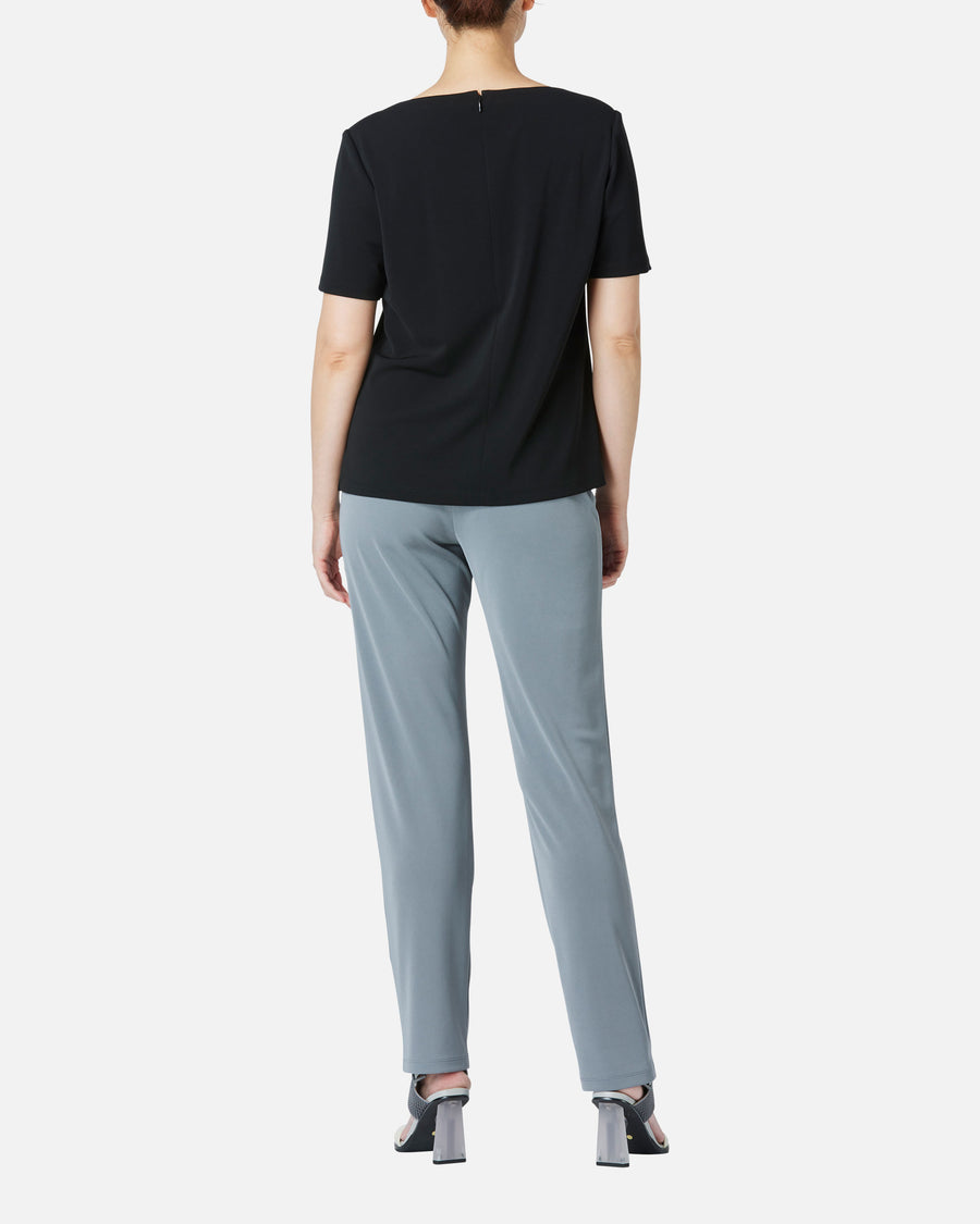 Multi-Platique short sleeve blouse