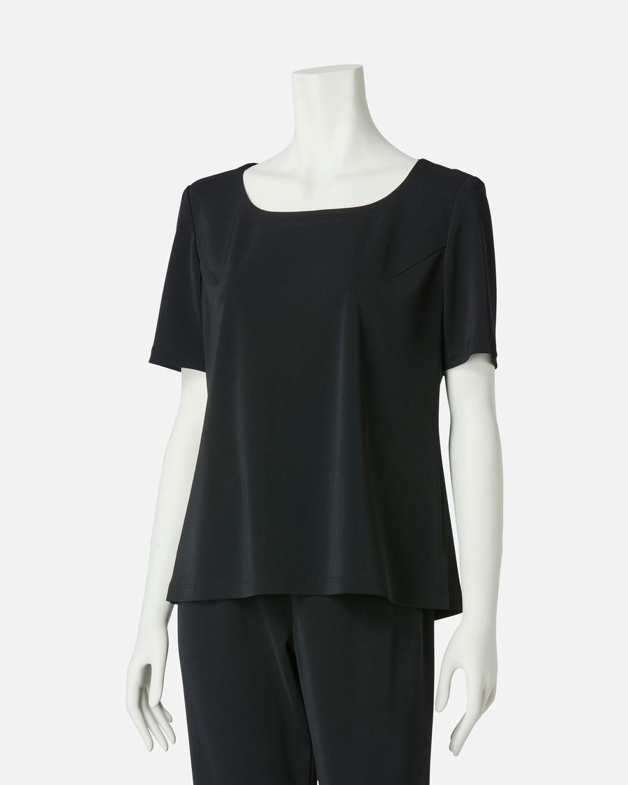 Multi-Platique short sleeve blouse