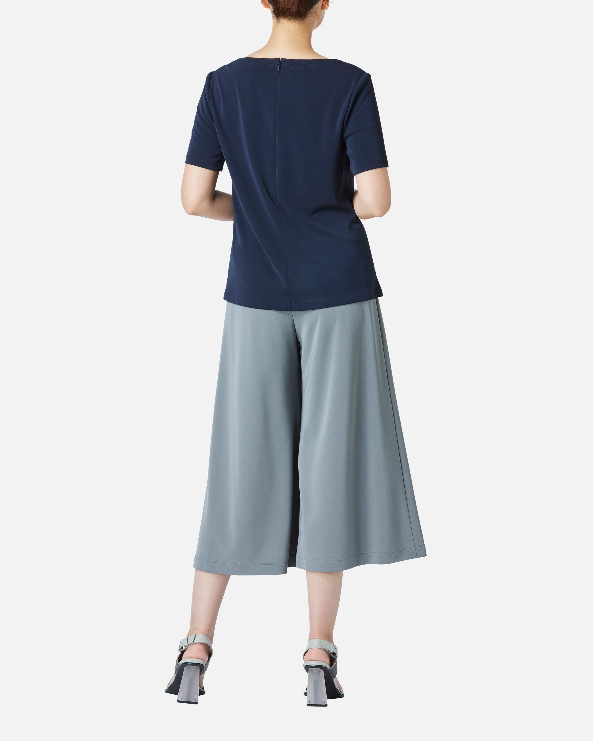 Multi-Platique short sleeve blouse