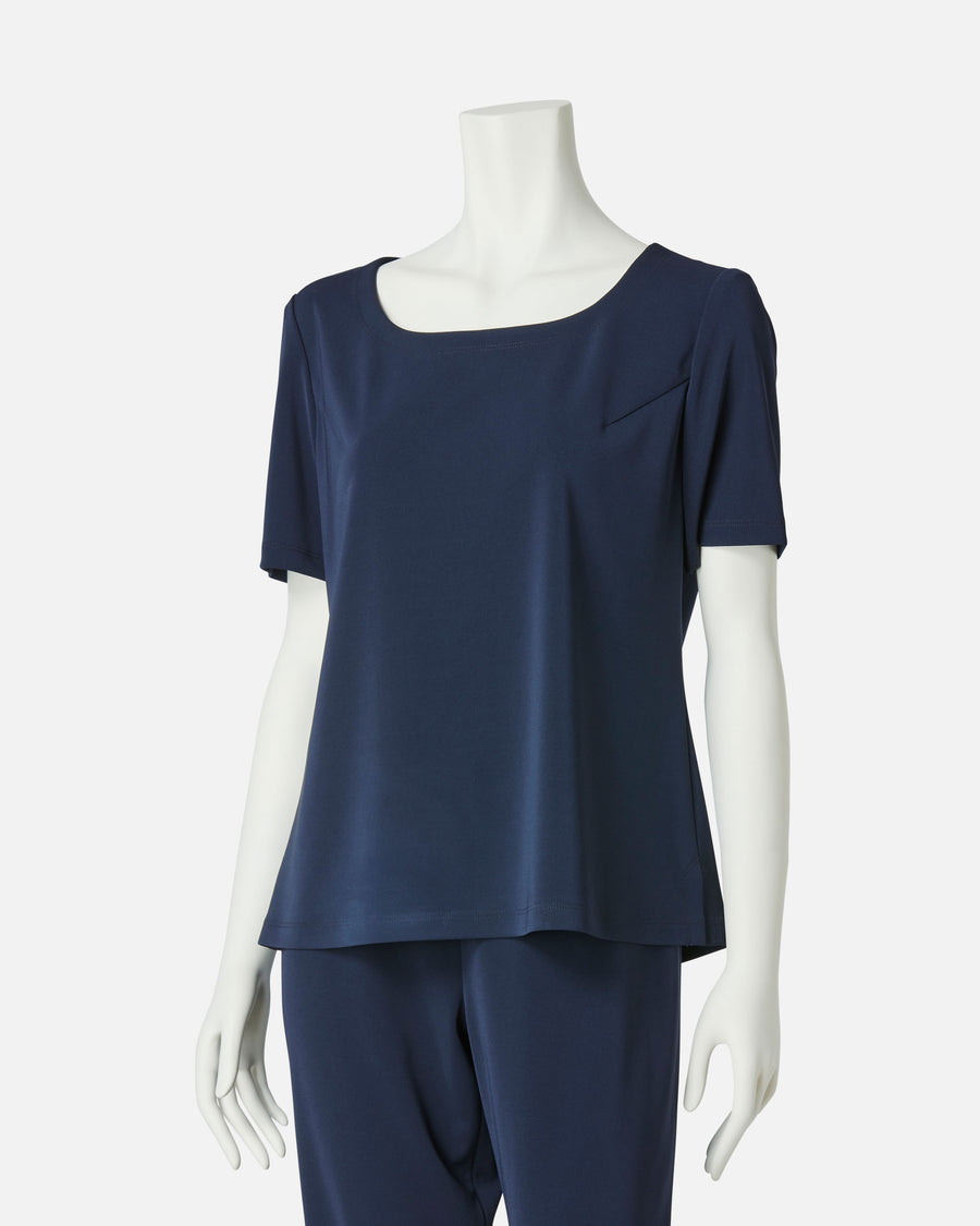 Multi-Platique short sleeve blouse