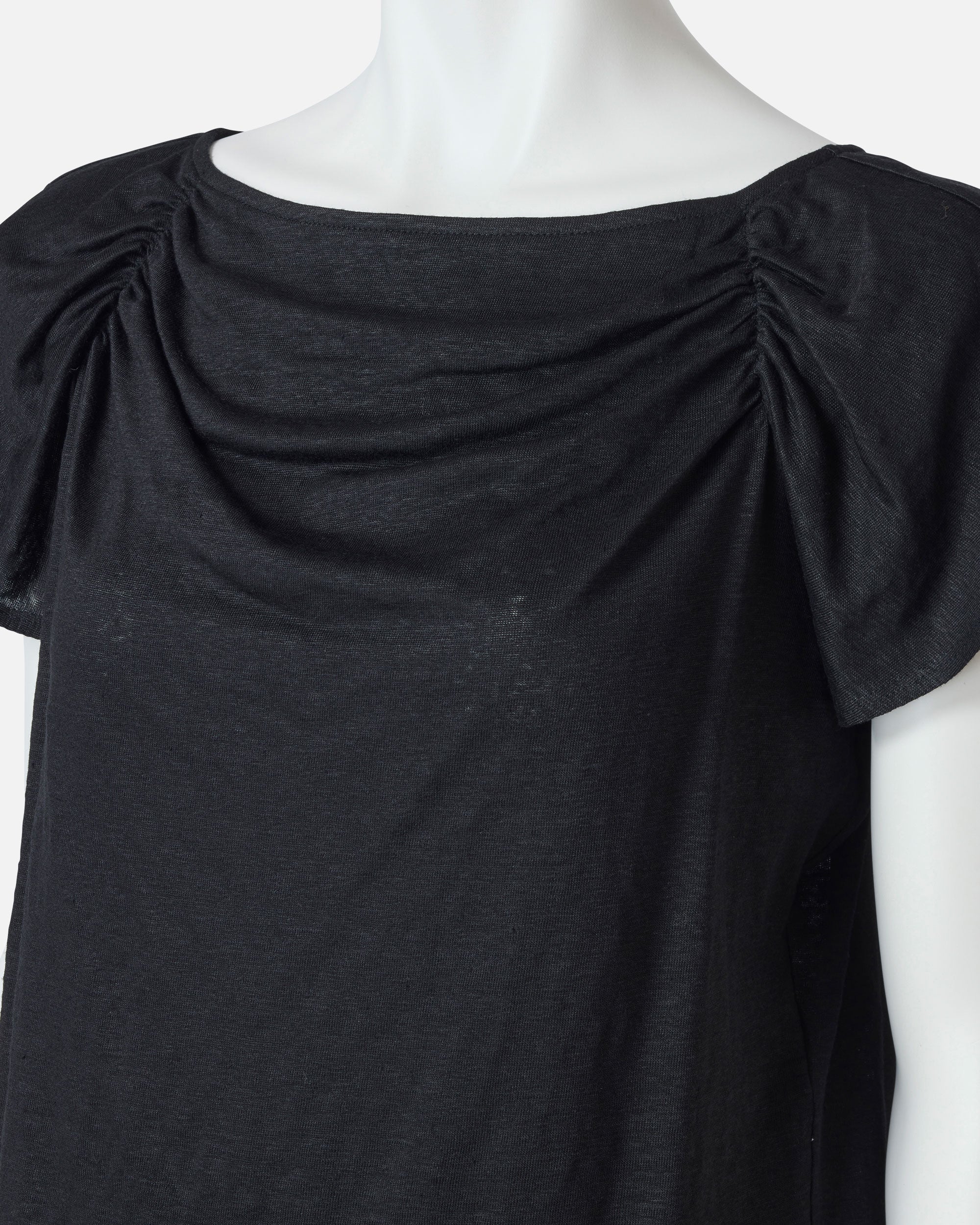 Raglan gathered flare sleeve blouse