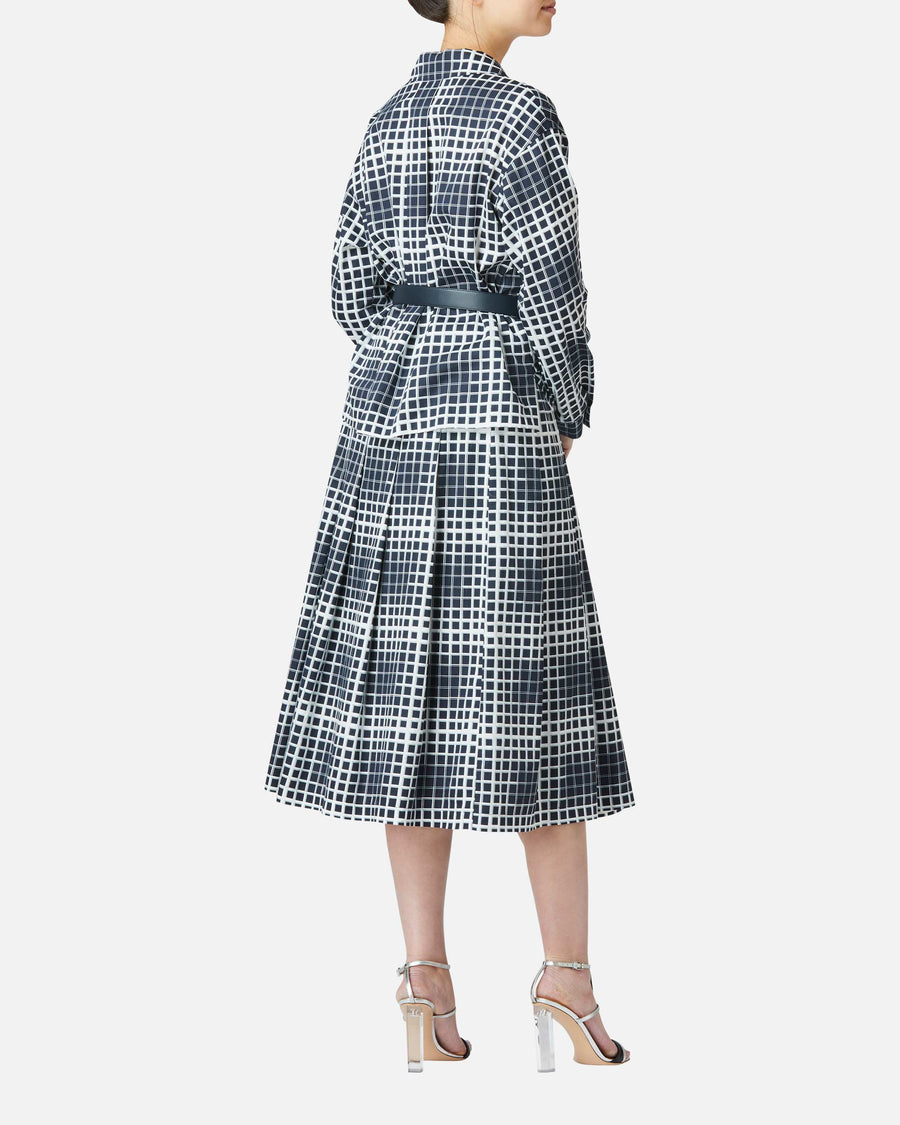 Satin pleated skirt