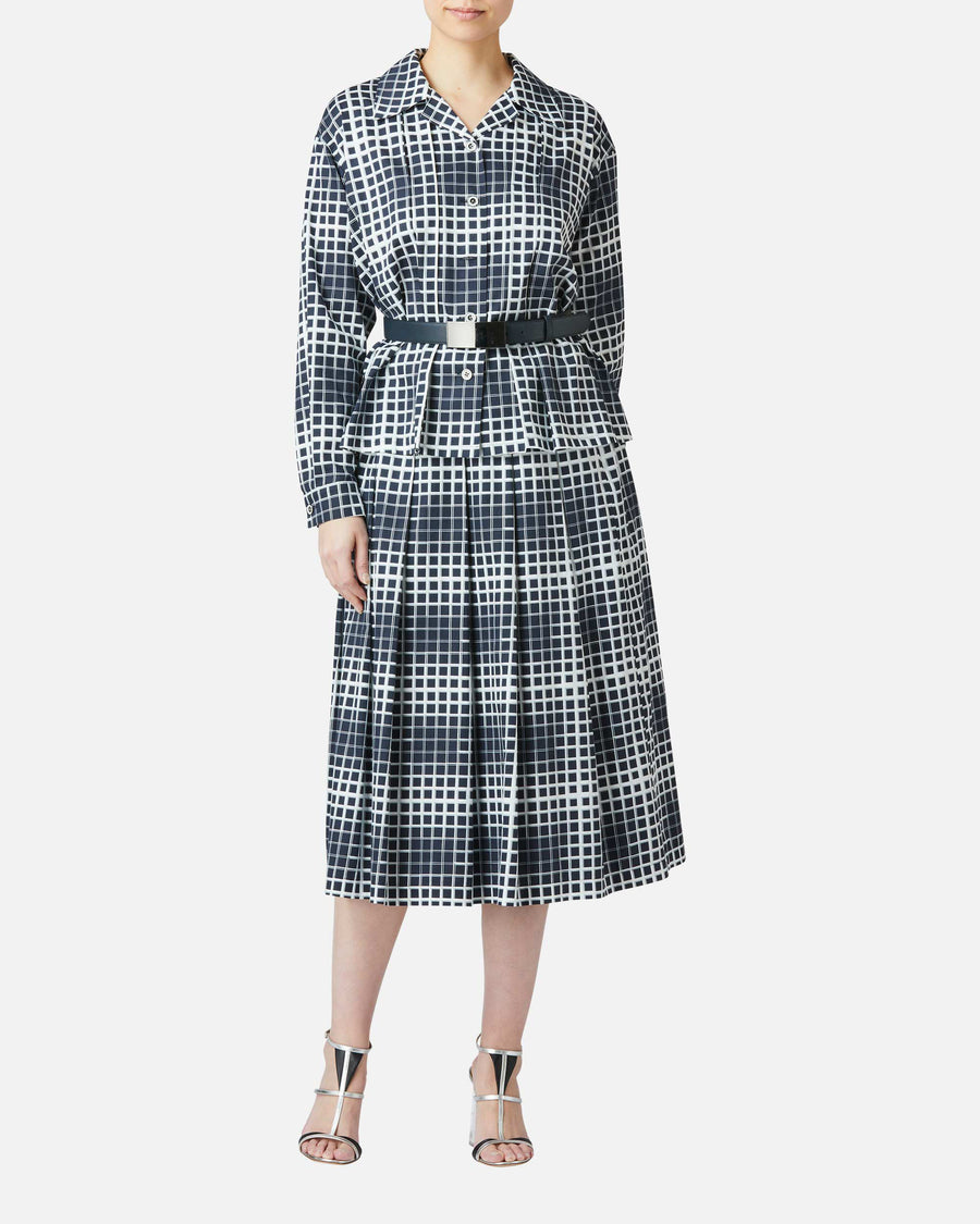 Satin pleated skirt