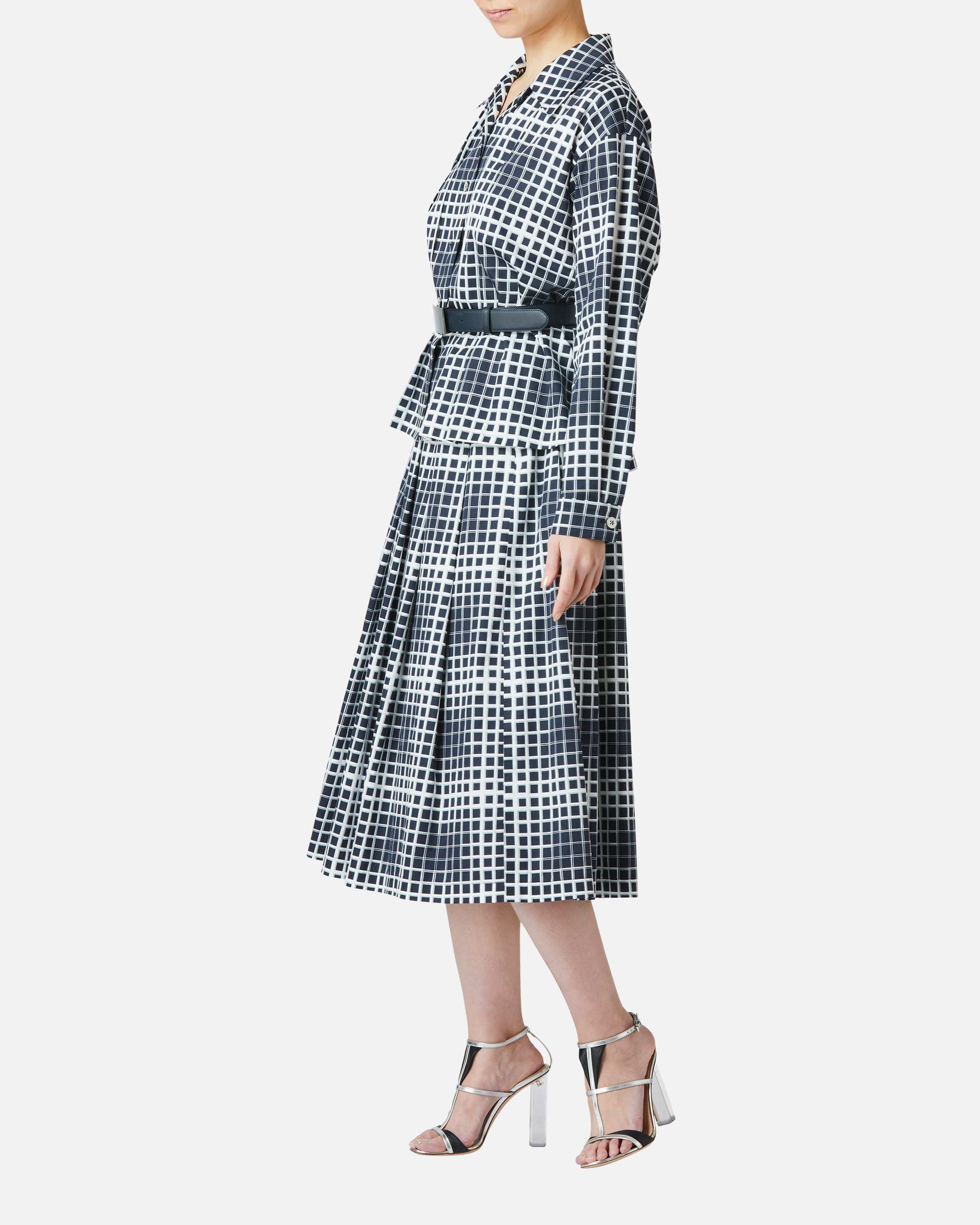 Satin pleated skirt