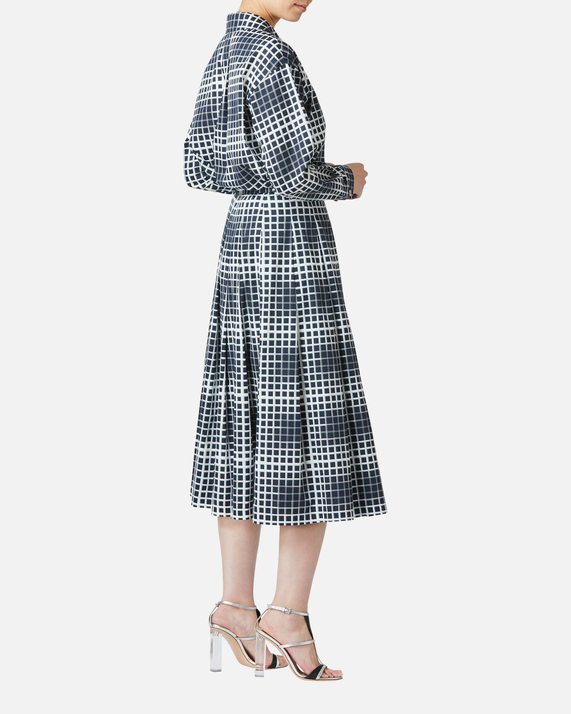 Satin pleated skirt