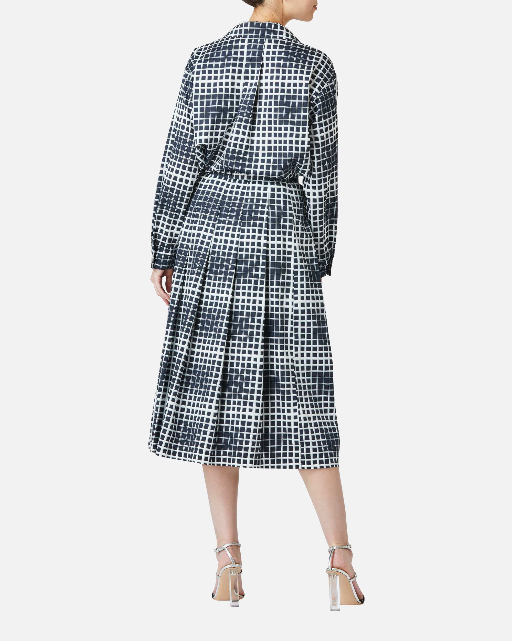 Satin pleated skirt