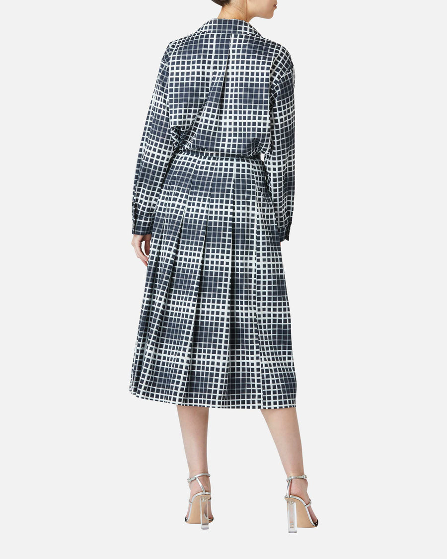 Satin pleated skirt
