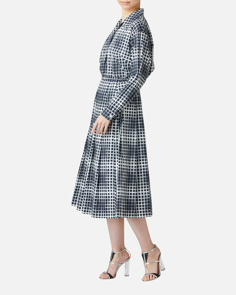 Satin pleated skirt