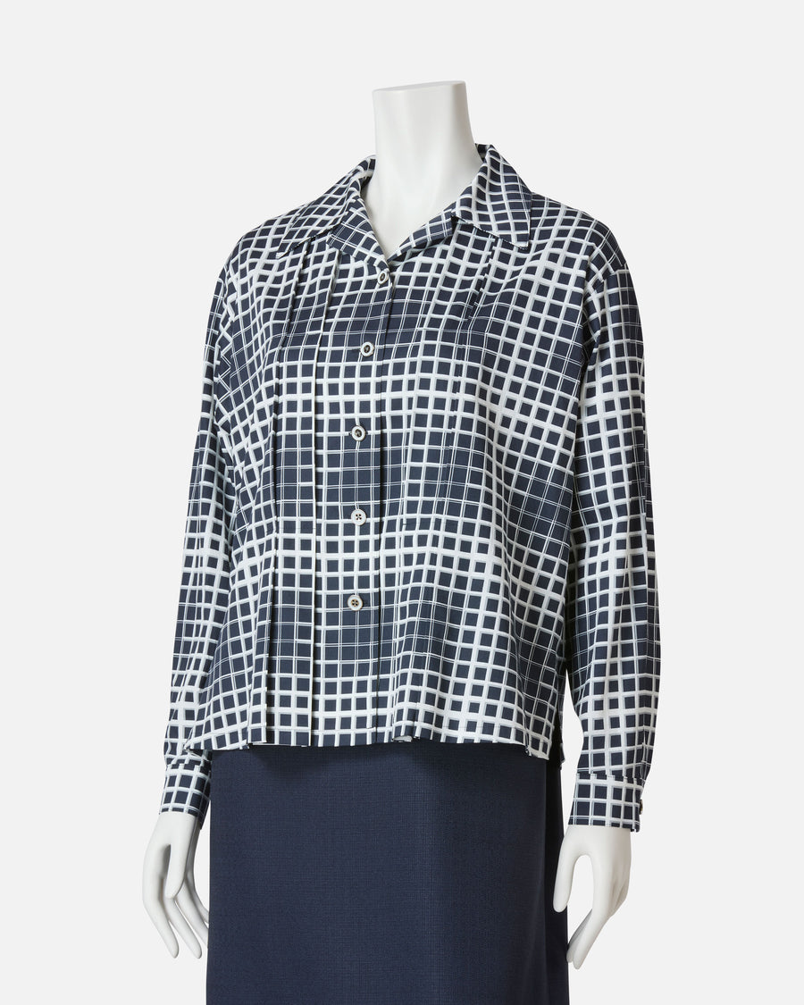 Satin pleated blouse