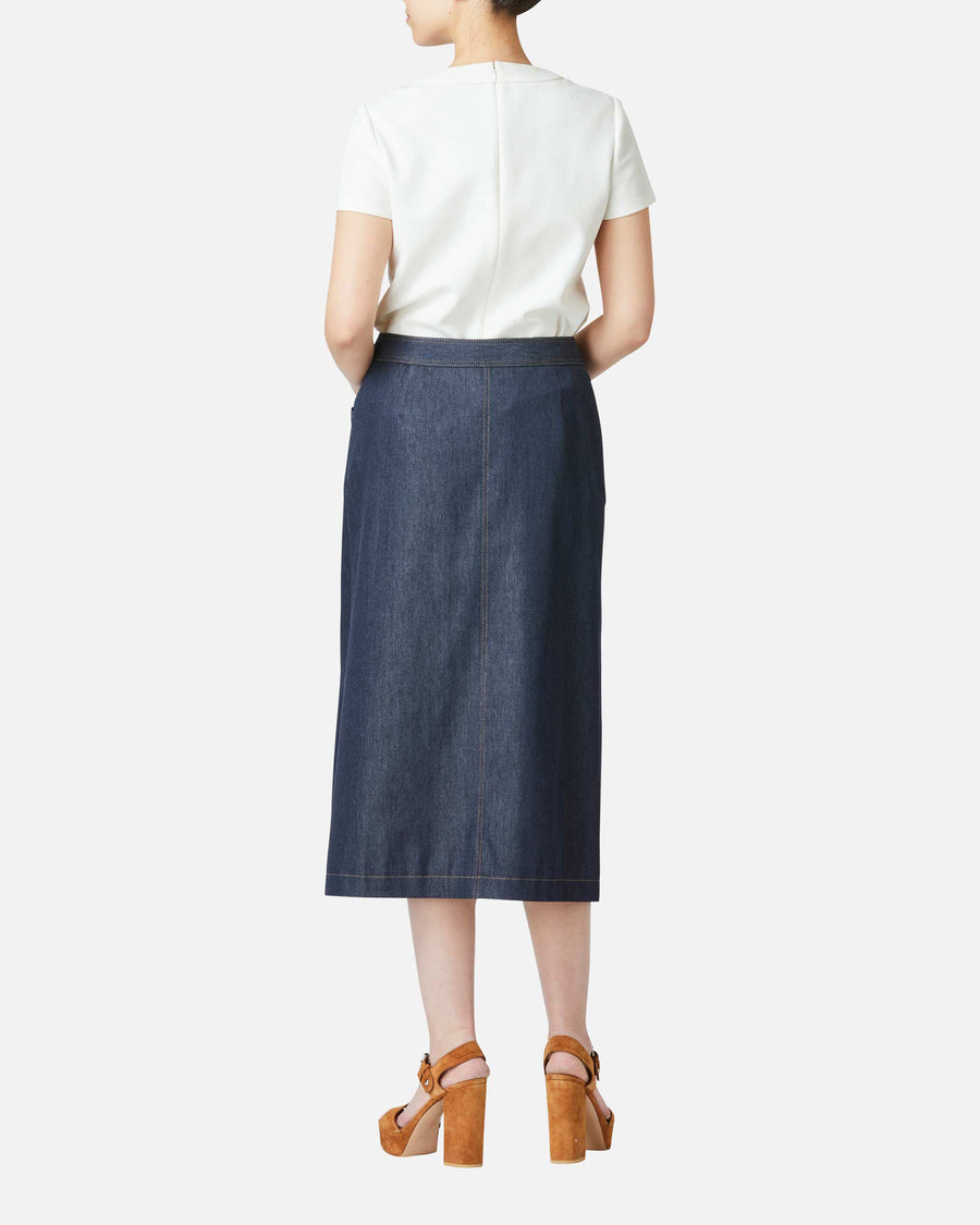 Denim tight skirt
