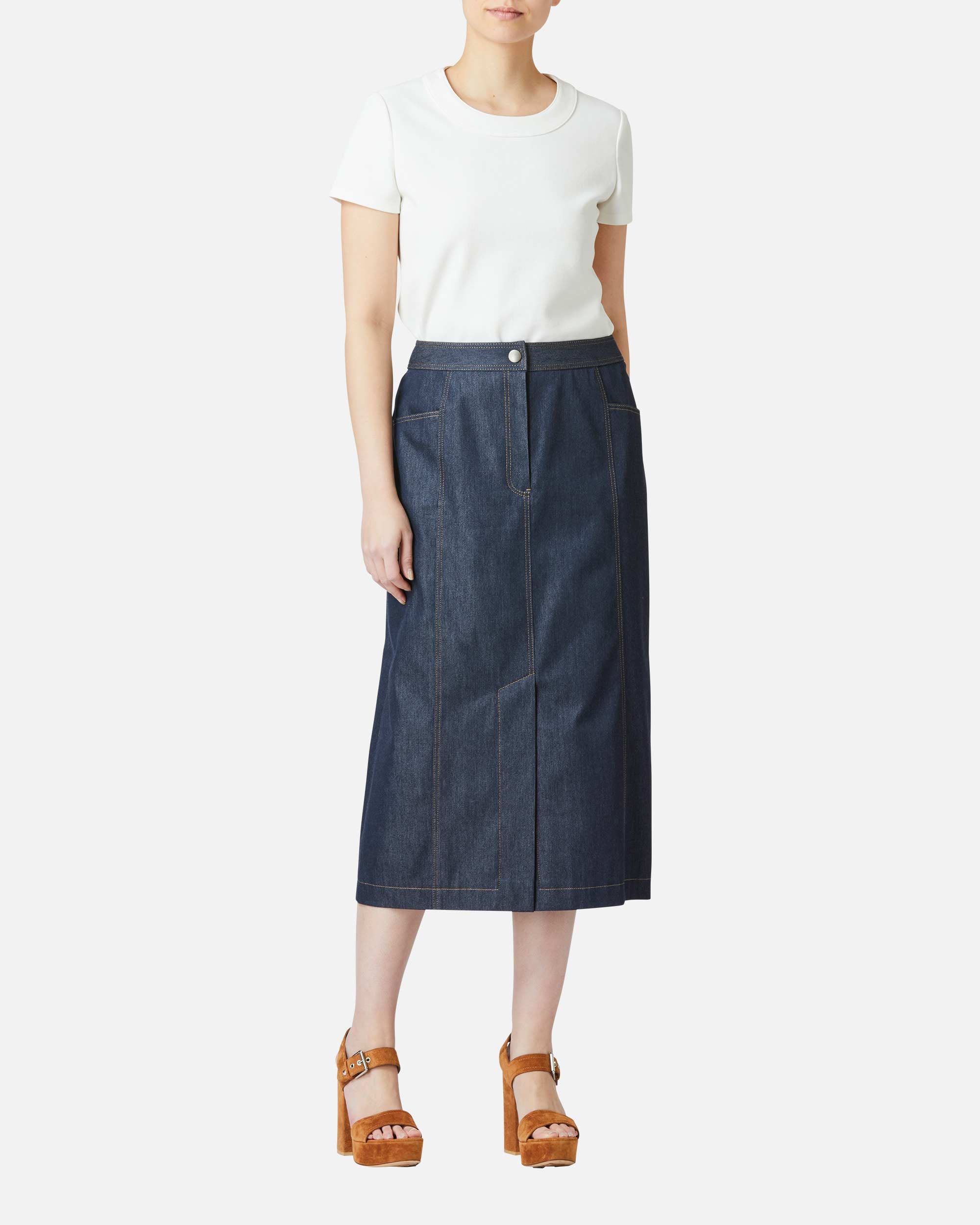 Denim tight skirt