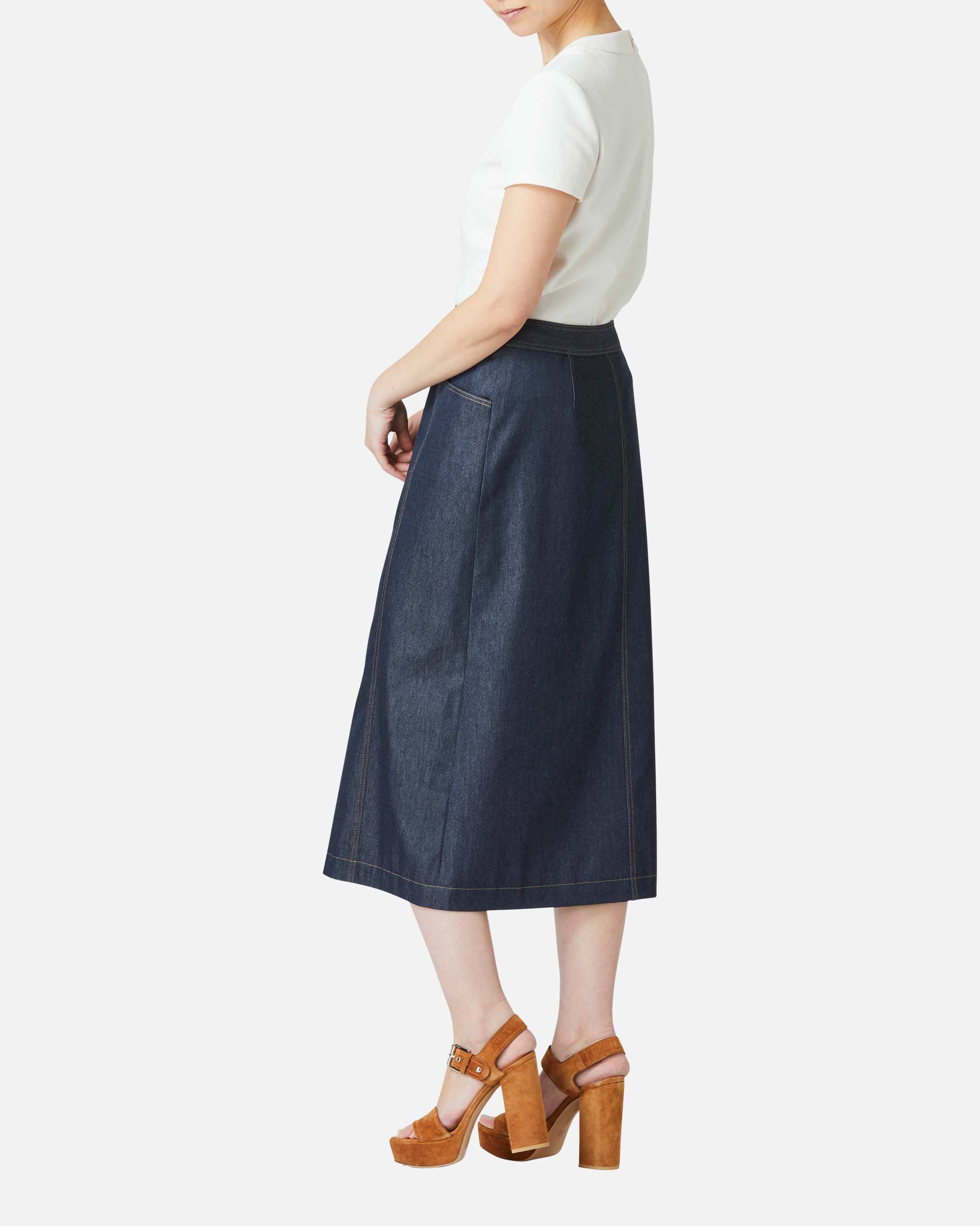 Denim tight skirt