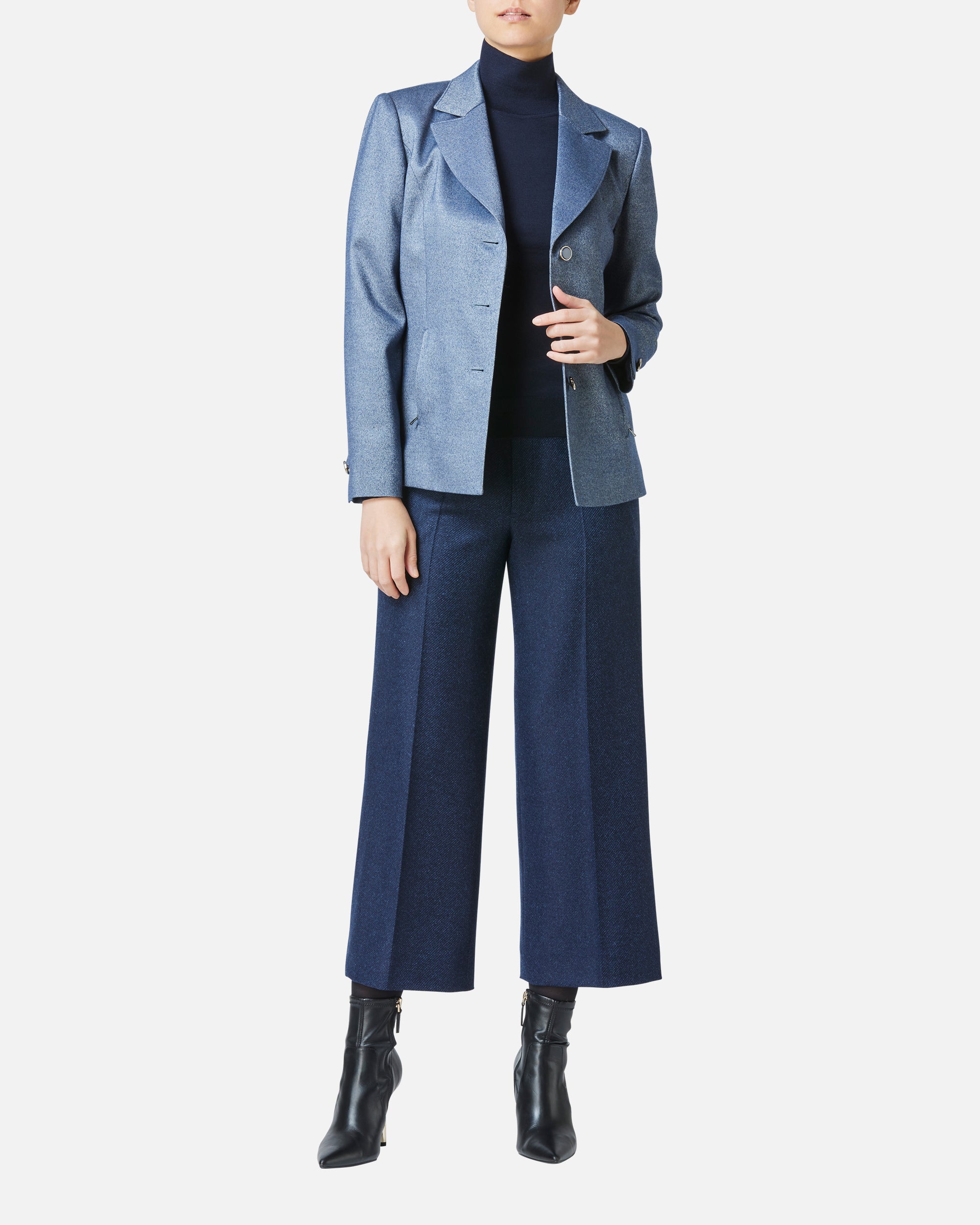 Wool Cashmere High-Neck Pullover