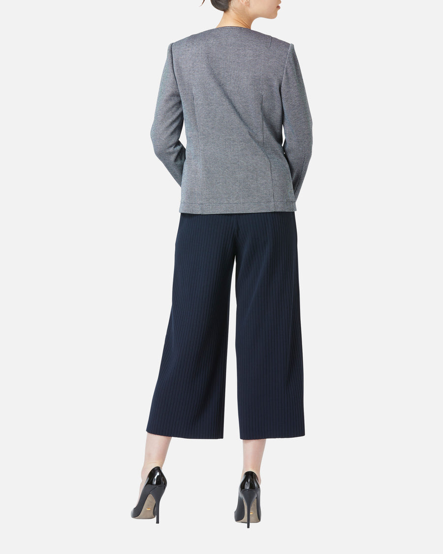 Cotton jacquard double jersey jacket
