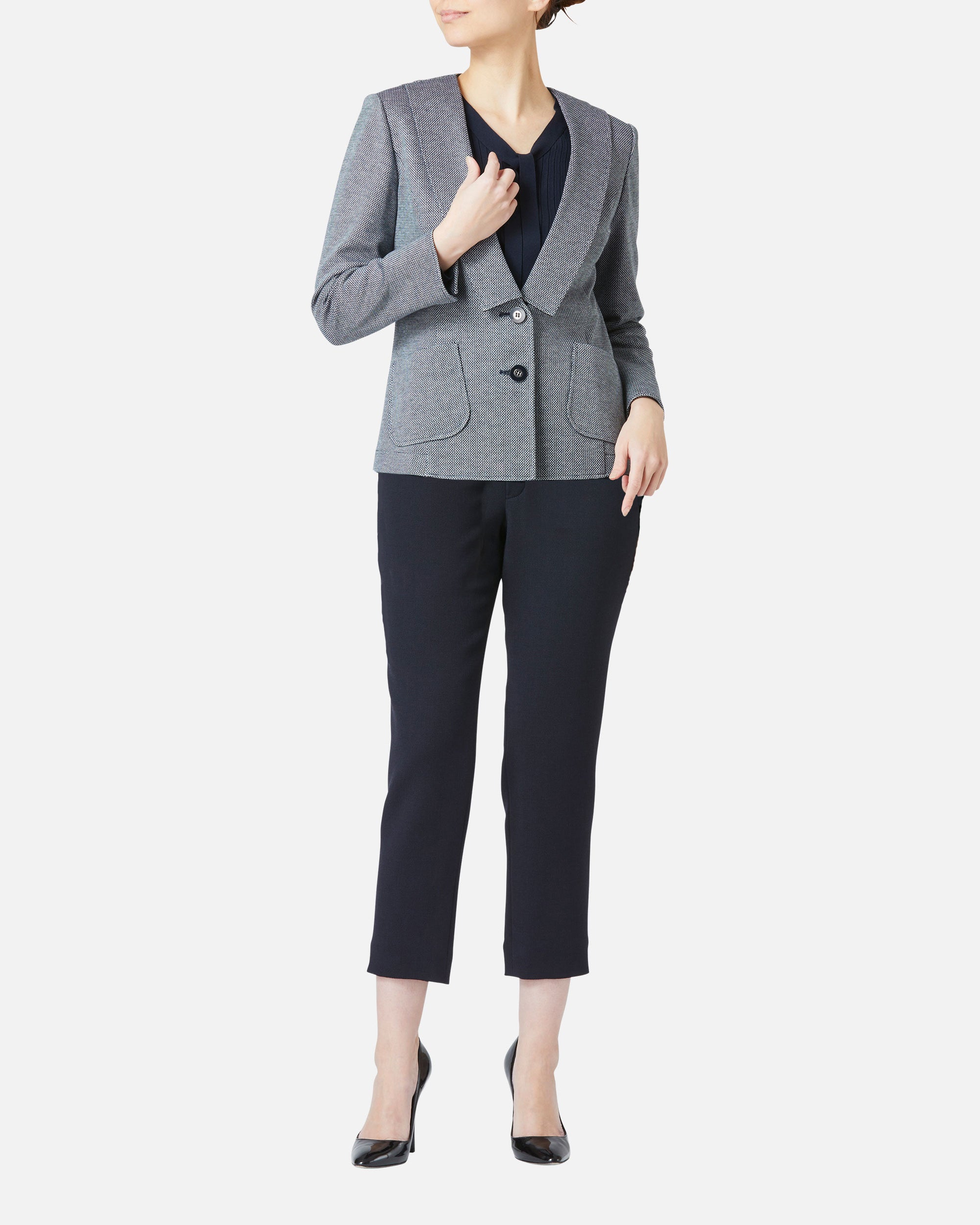 Cotton jacquard double jersey jacket