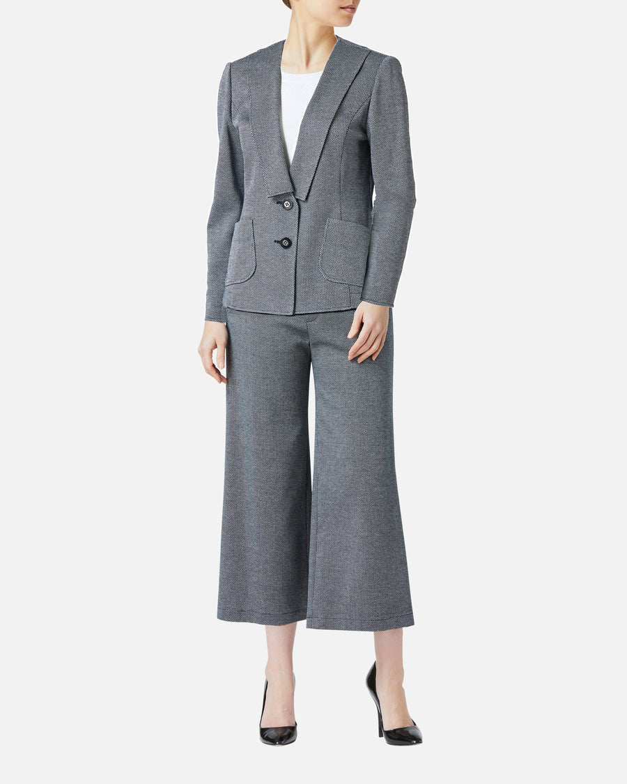 Cotton jacquard double jersey jacket