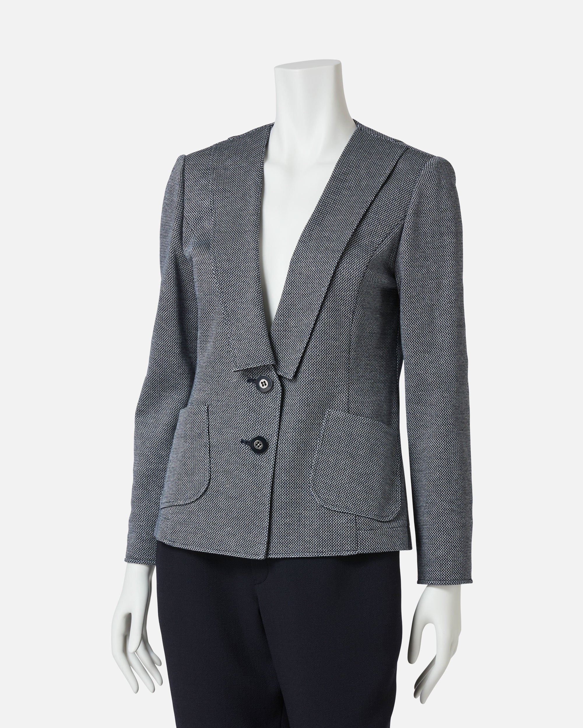 Cotton jacquard double jersey jacket