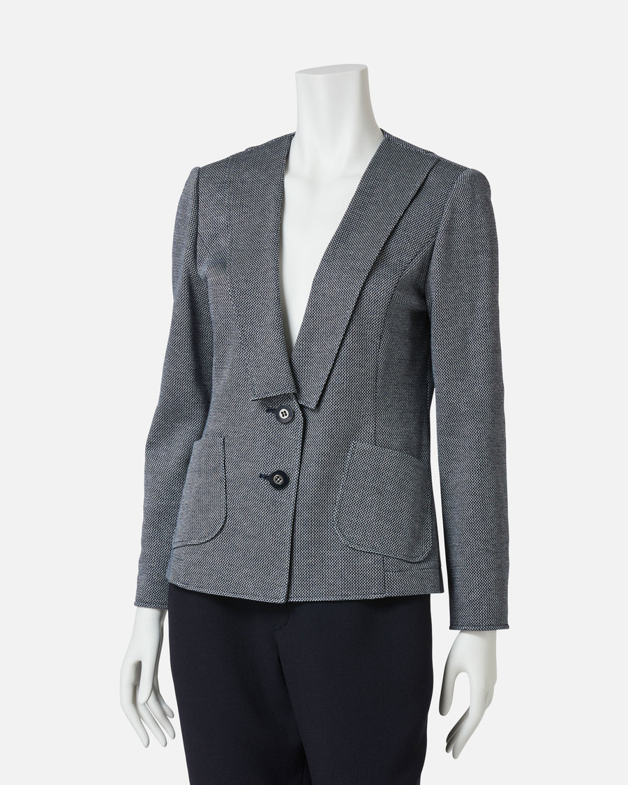 Cotton jacquard double jersey jacket