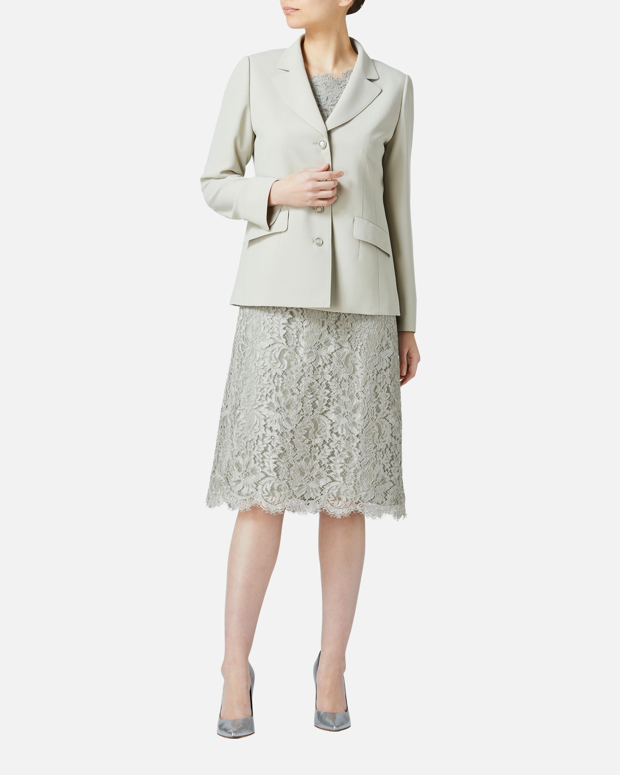 Crepe tailored jacket