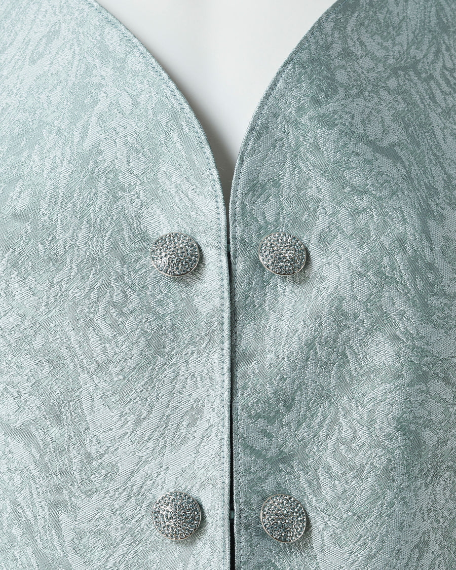 Heart neck collarless jacket