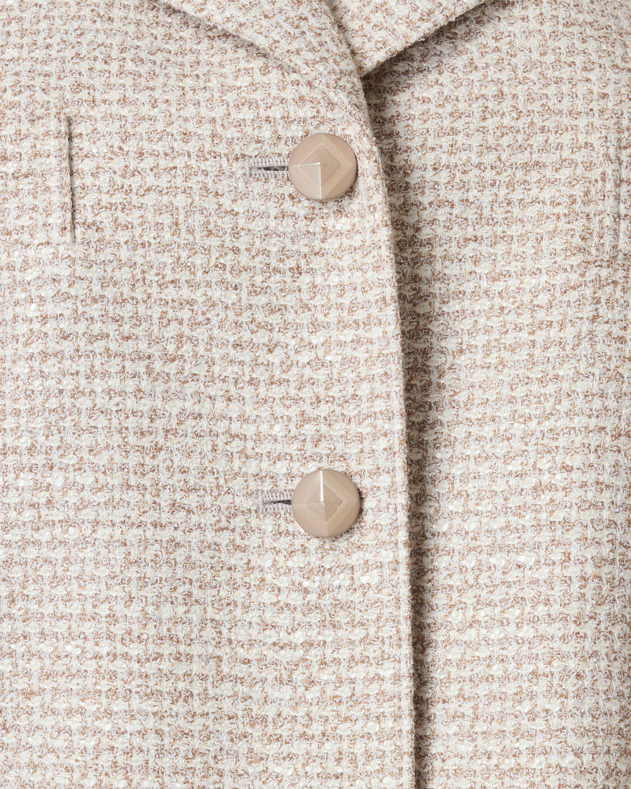Box silhouette summer tweed jacket