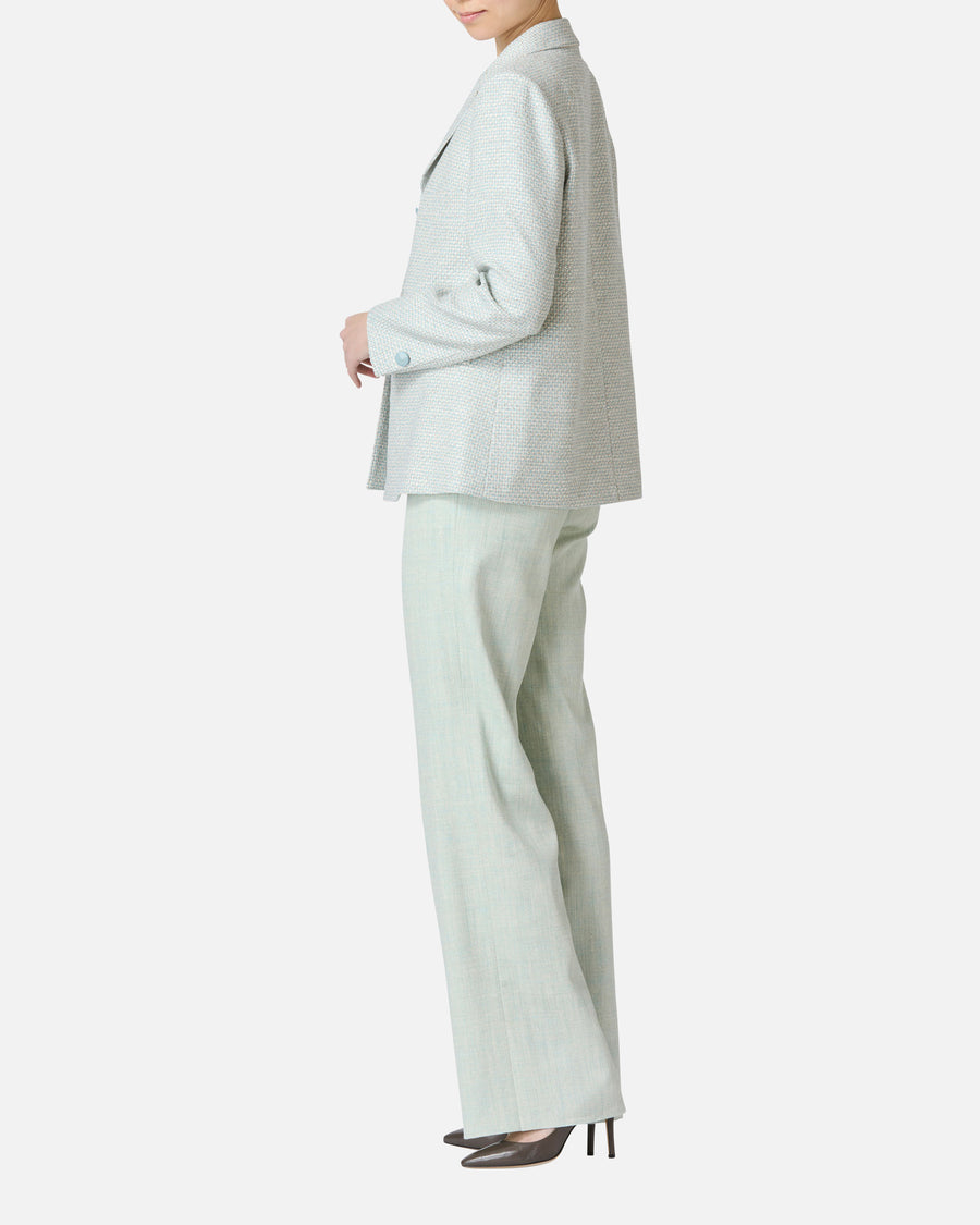 Box silhouette summer tweed jacket