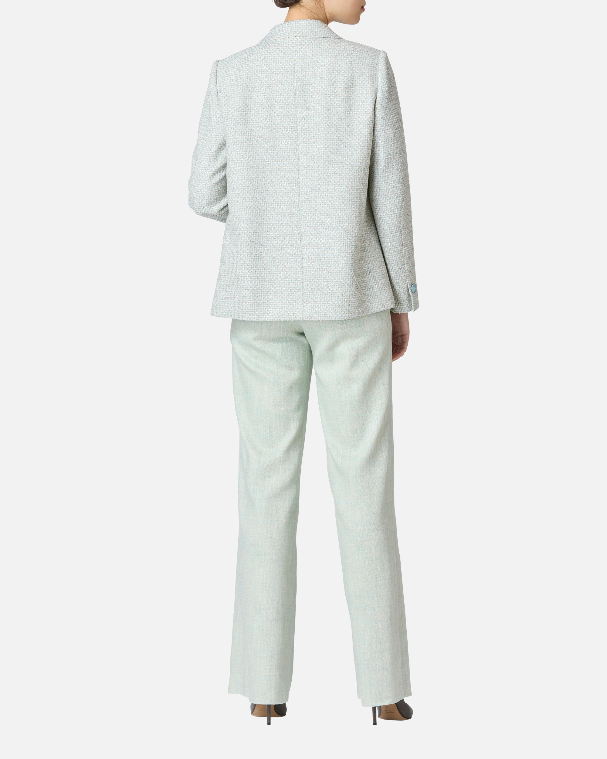 Box silhouette summer tweed jacket