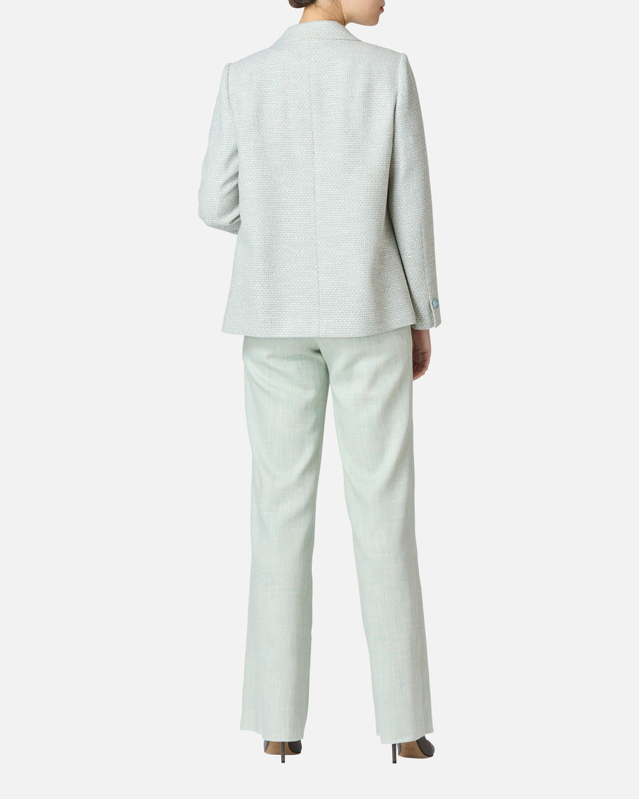 Box silhouette summer tweed jacket