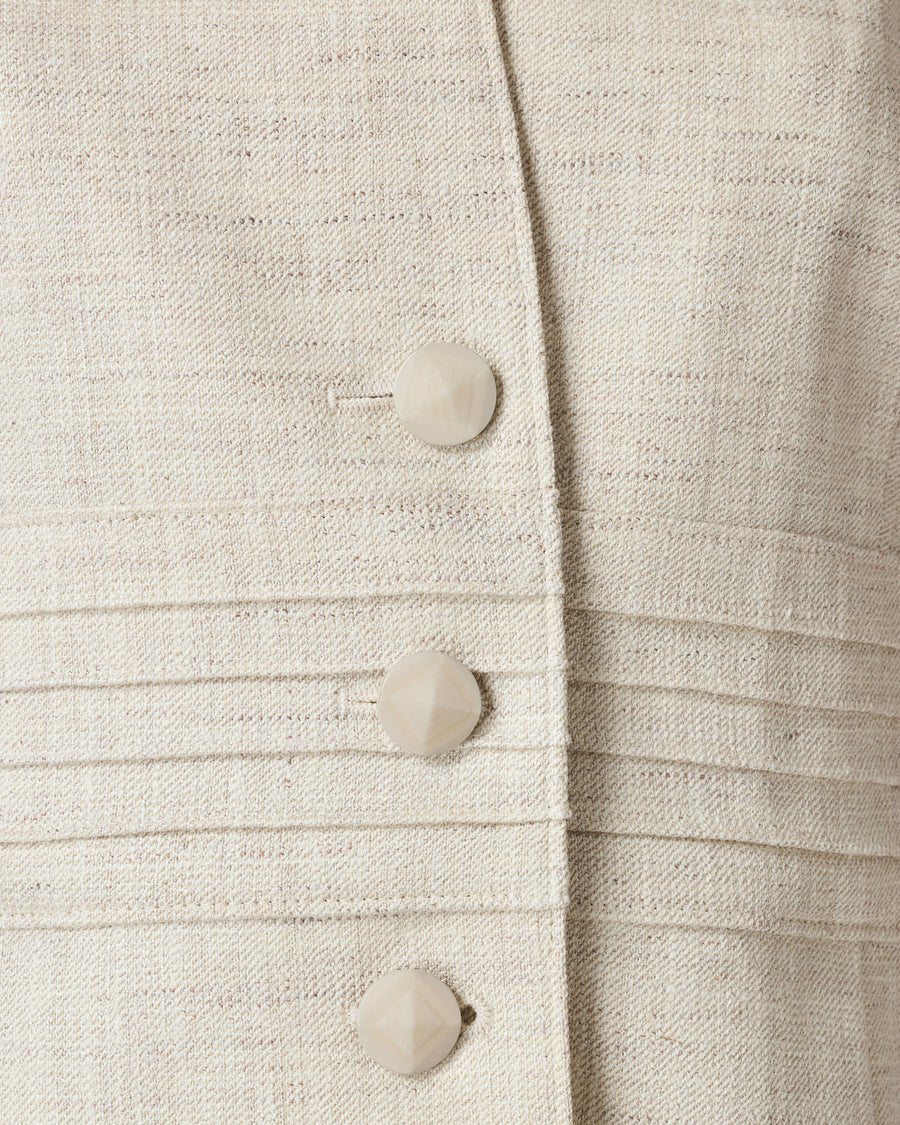 Pastel color twill half sleeve jacket