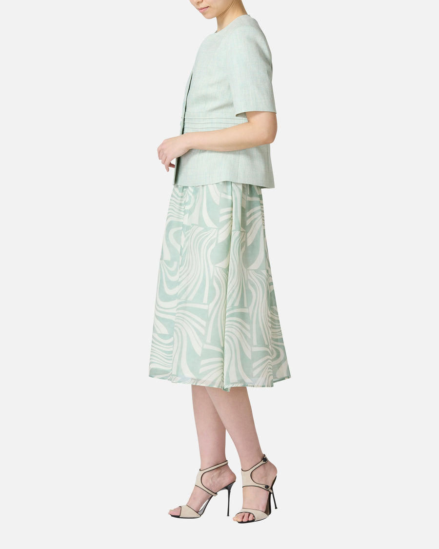 Marble silk georgette dress