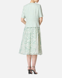 Pastel color twill half sleeve jacket