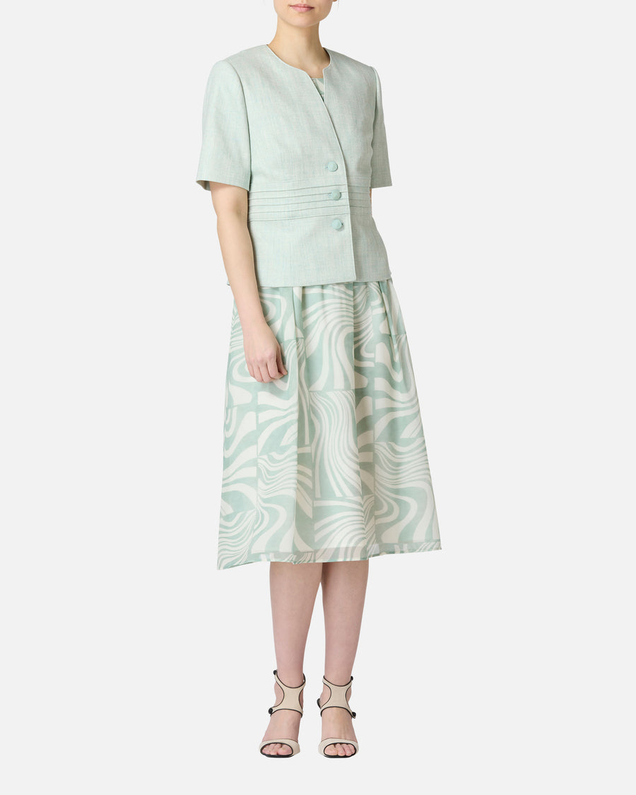Marble silk georgette dress