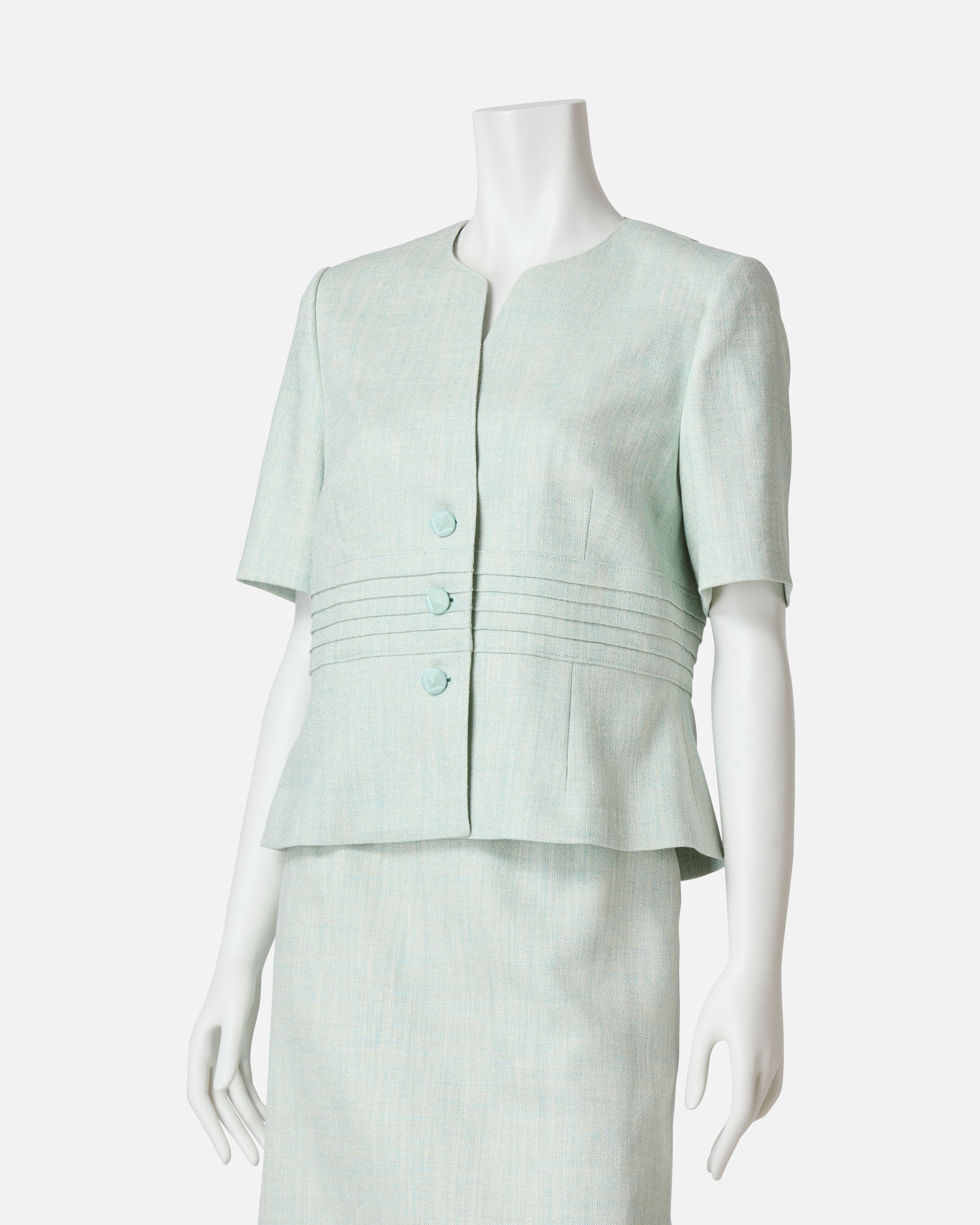 Pastel color twill half sleeve jacket