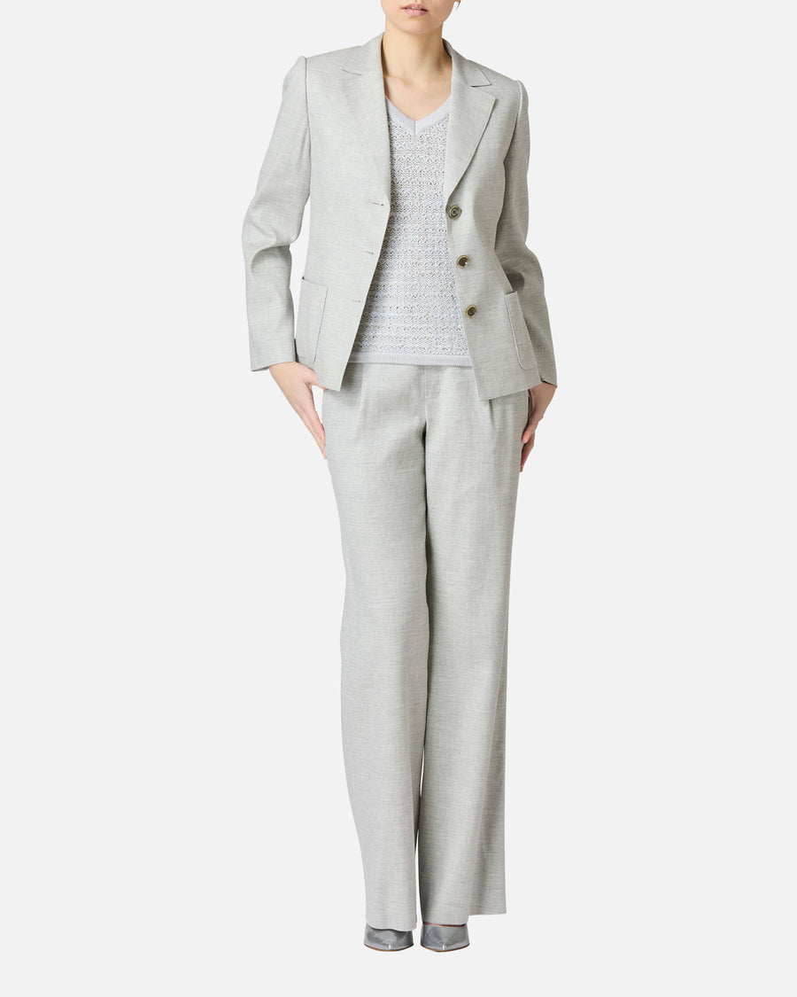 Linen rayon tailored jacket
