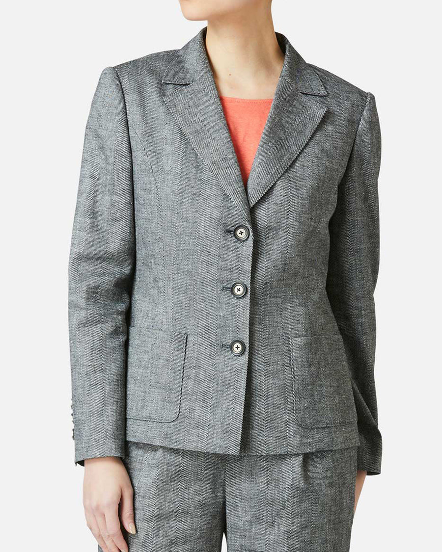 Linen rayon tailored jacket