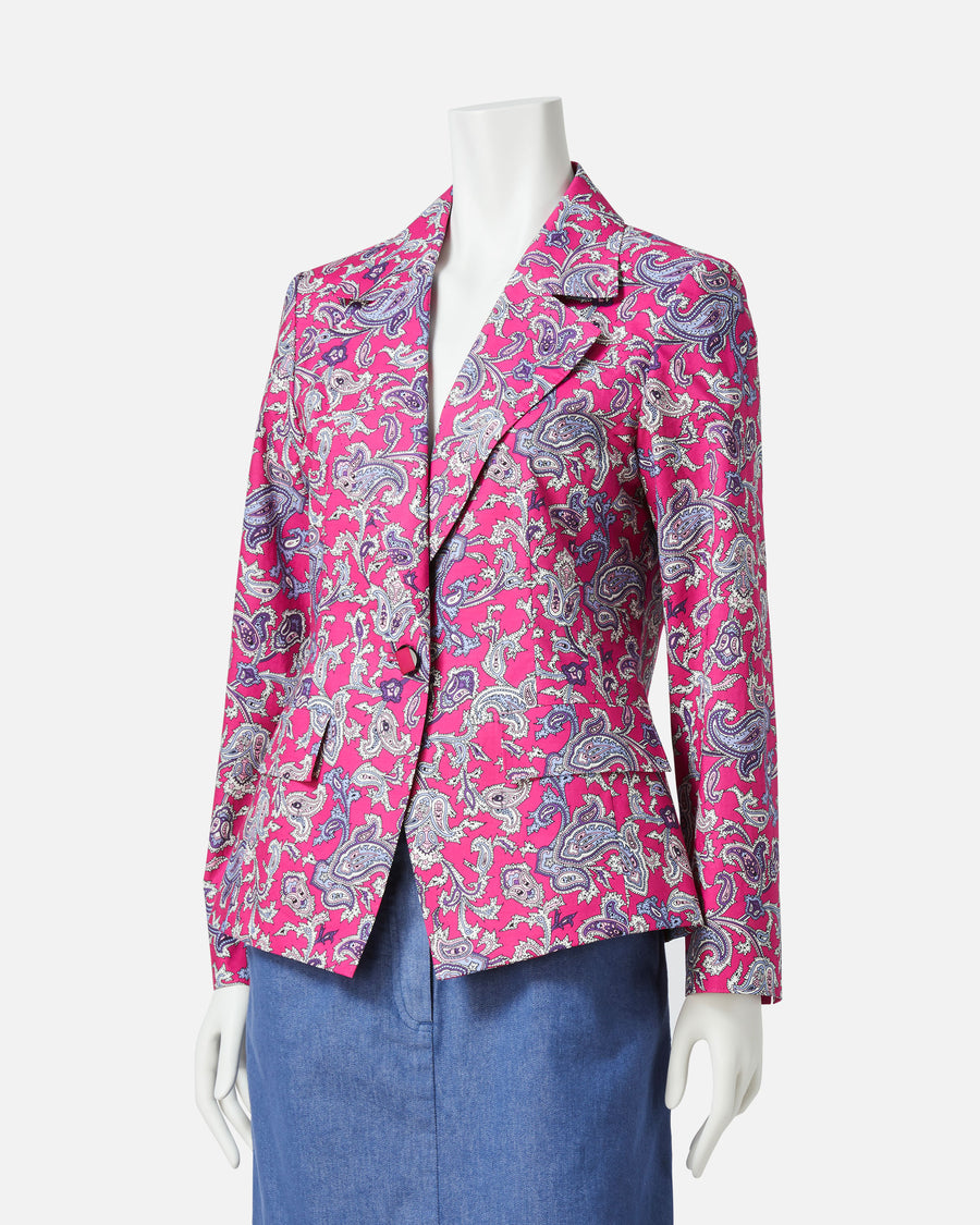 Poplin Paisley Print Jacket