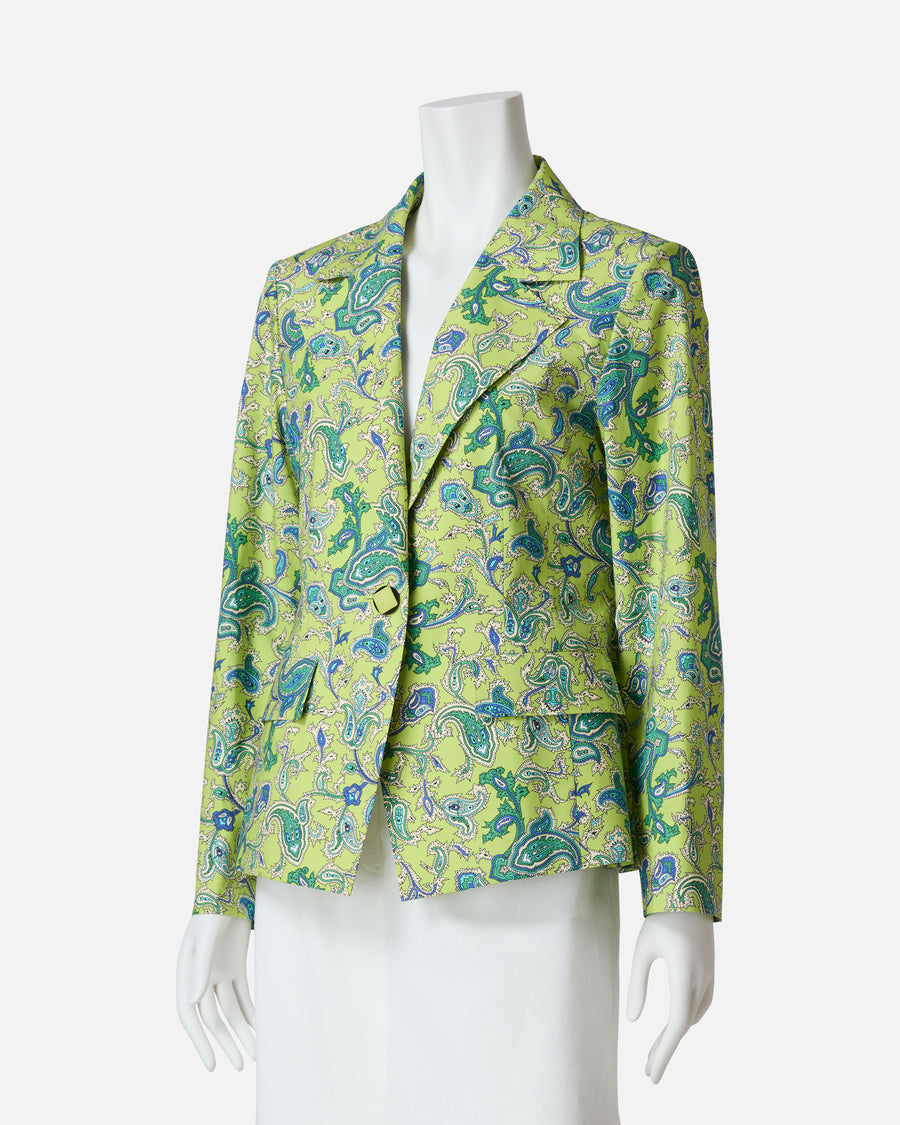 Poplin Paisley Print Jacket