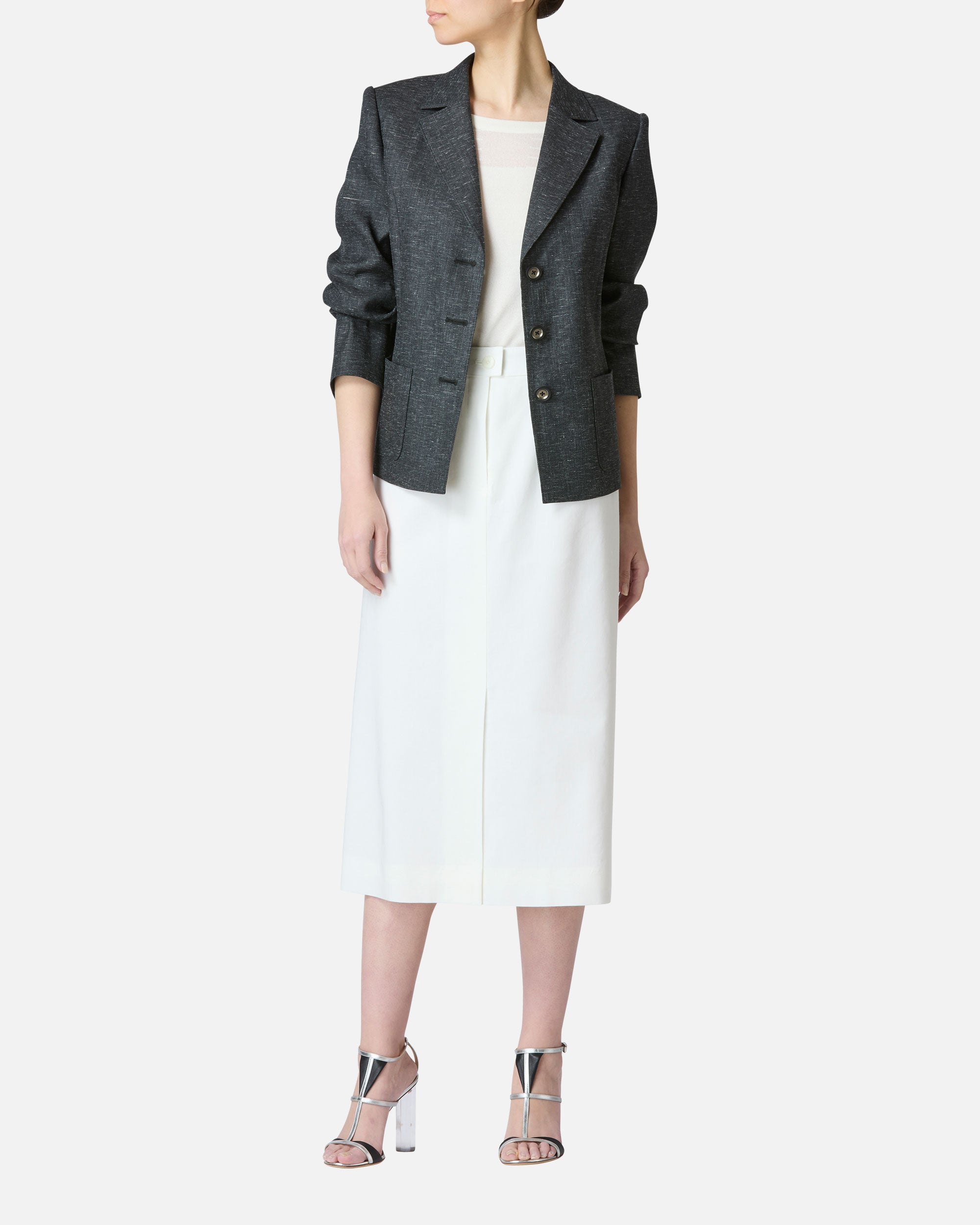 Stretch twill tailored jacket