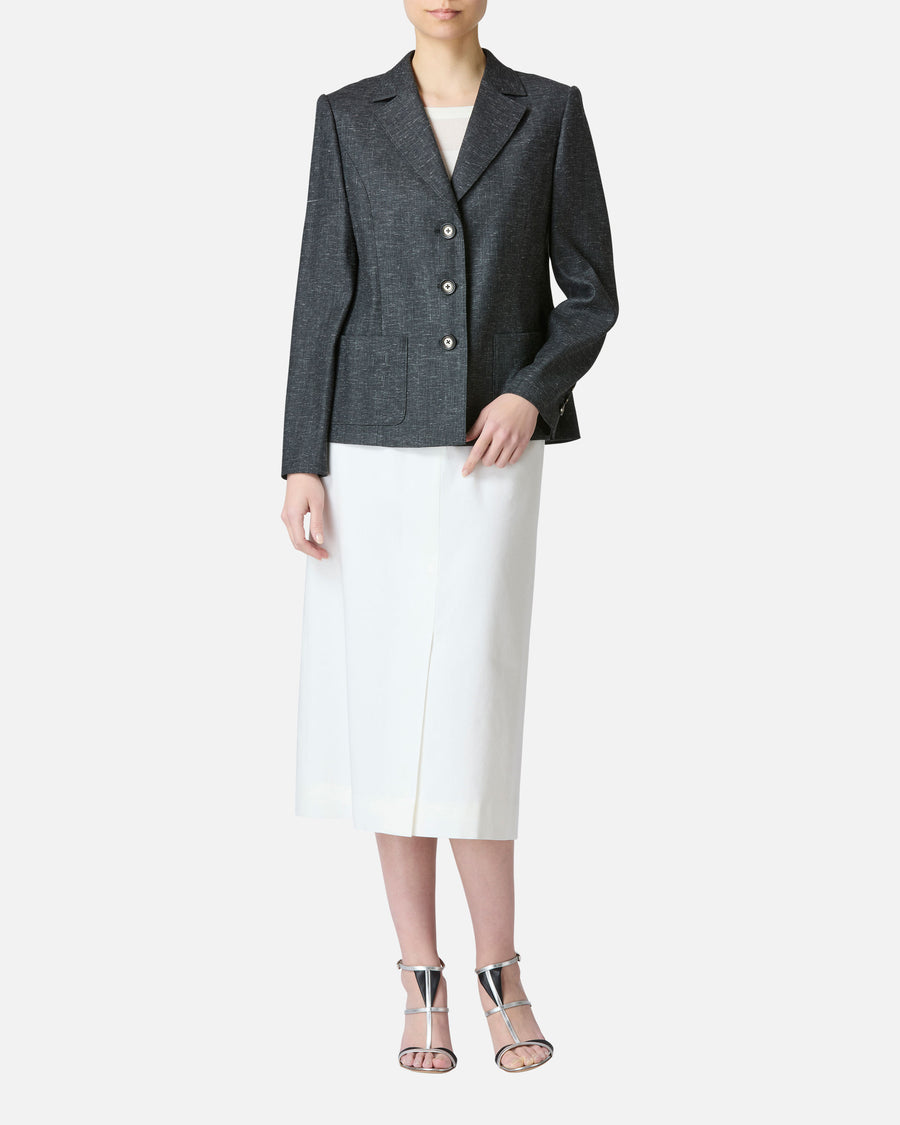 Stretch twill tailored jacket