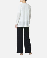 Linen polyester long cardigan