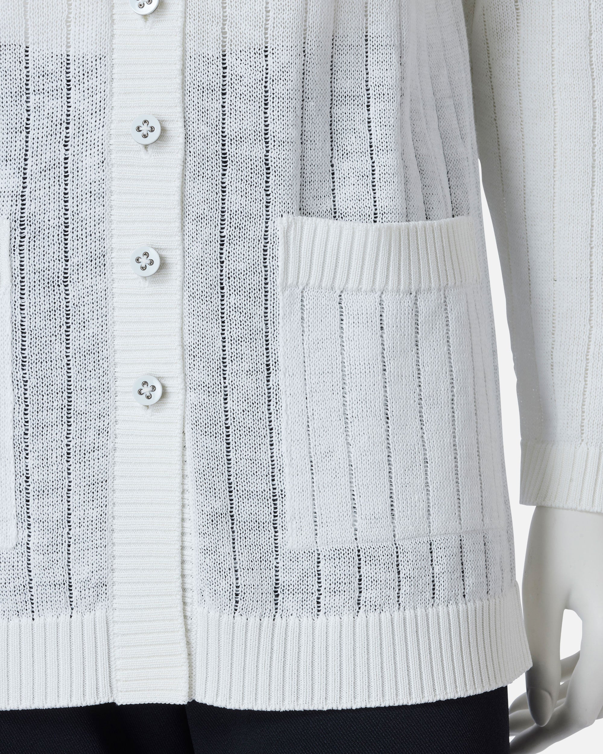 Linen polyester long cardigan