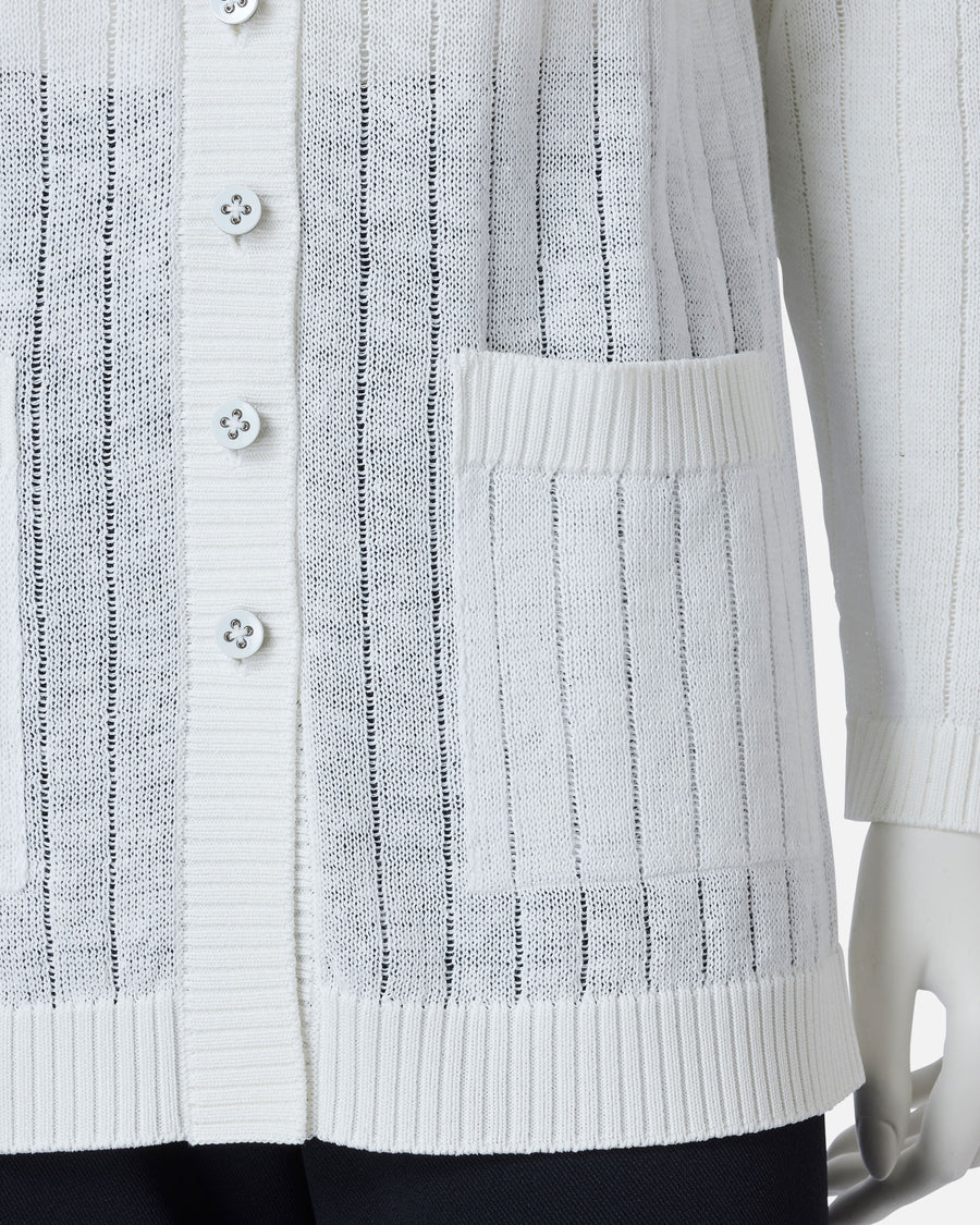 Linen polyester long cardigan