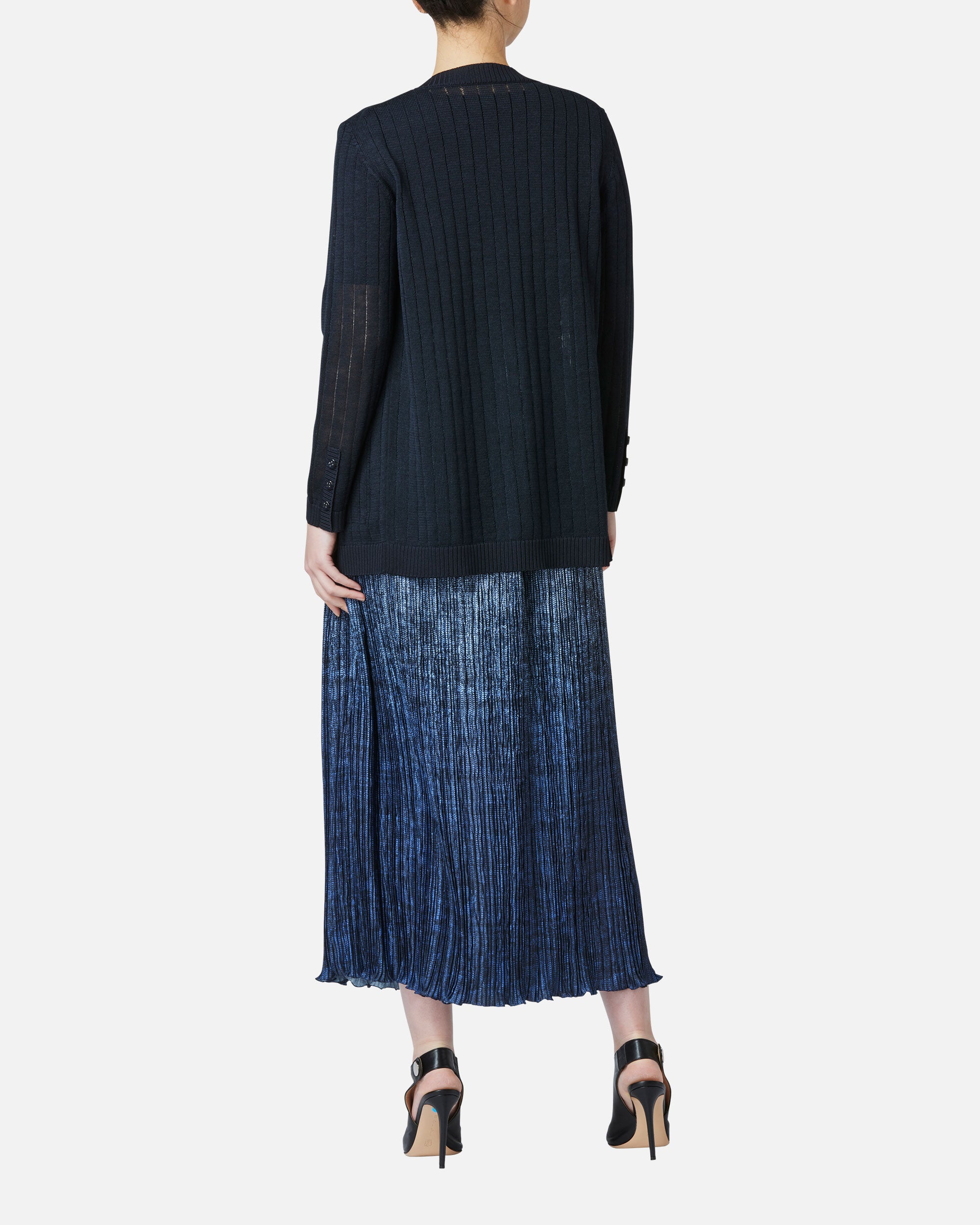 Linen polyester long cardigan