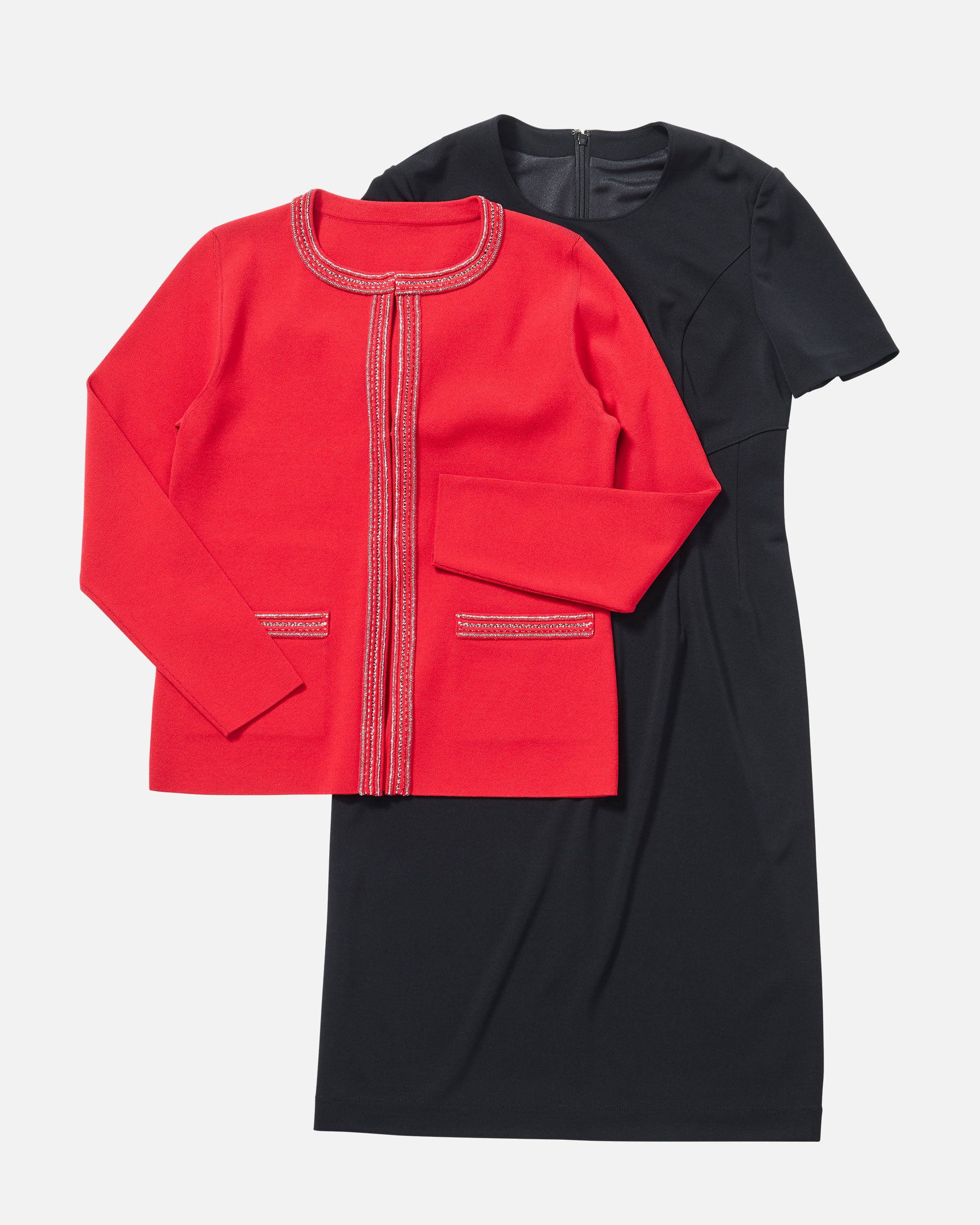 Multi-Platique Short Sleeve Dress