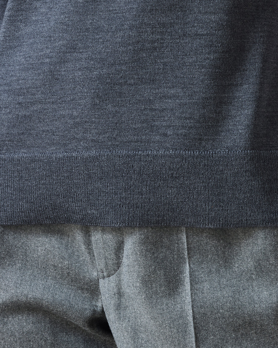 Wool Cashmere Crew-Neck Pullover
