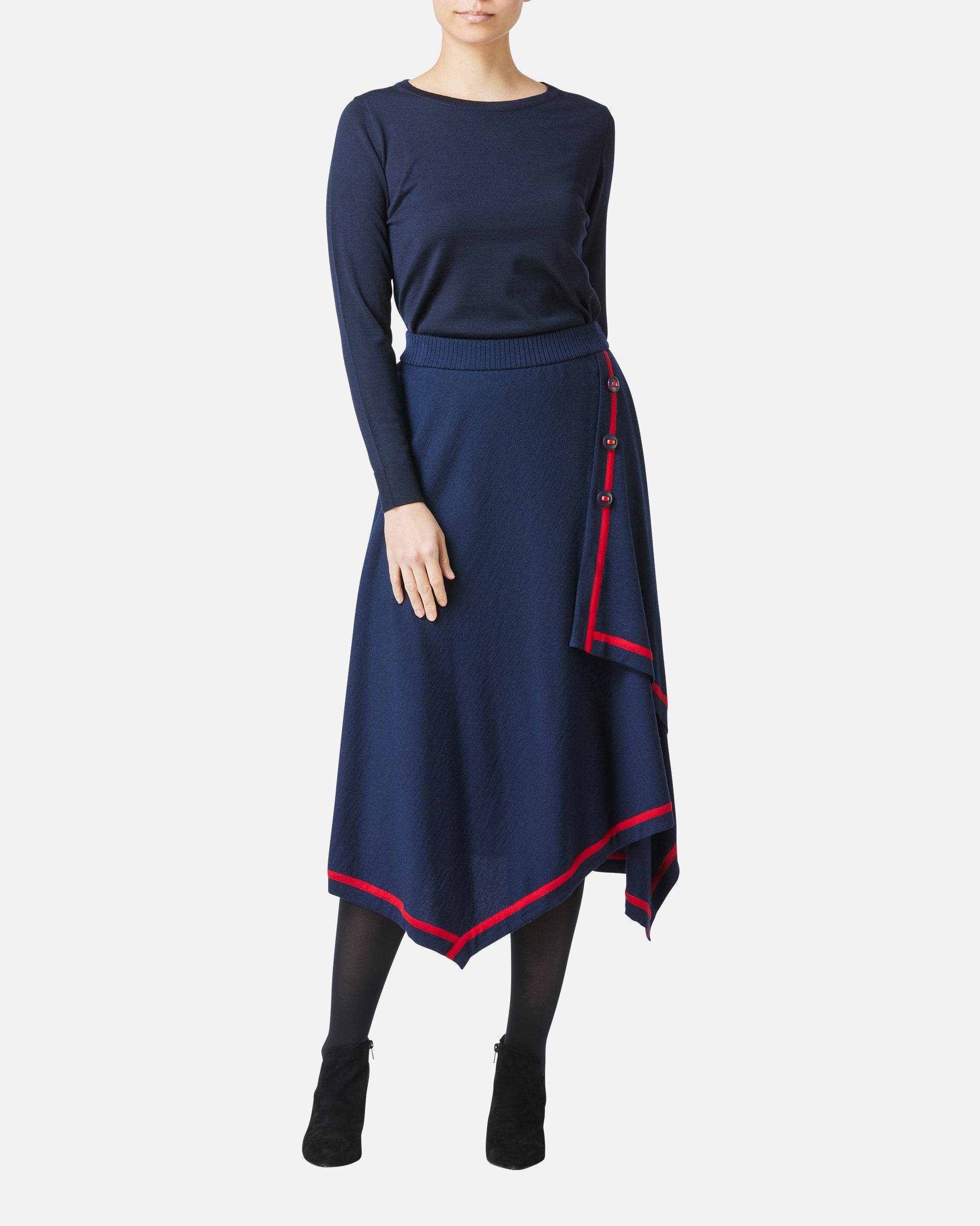 Wool Cashmere Crew-Neck Pullover